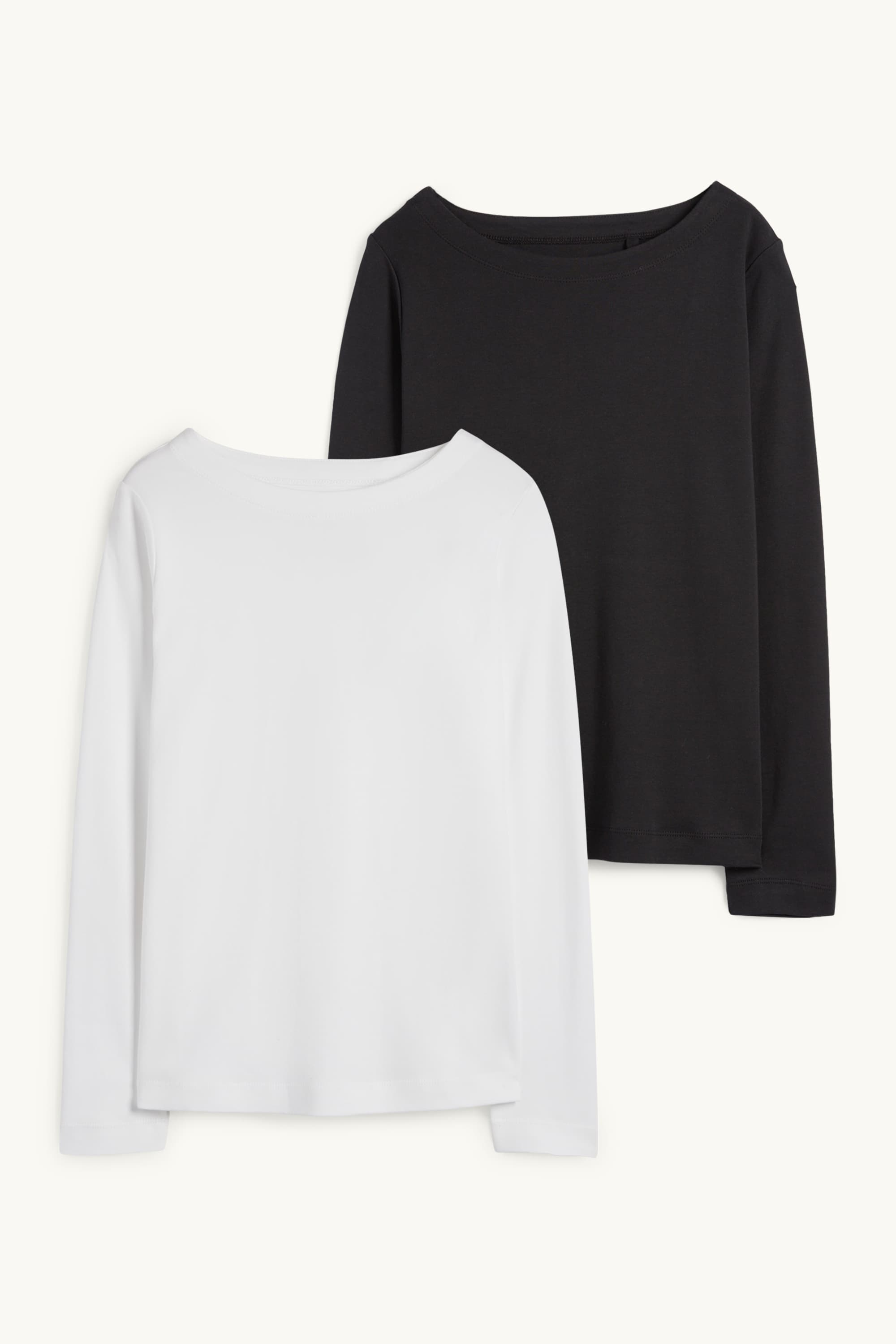 Multipack of 2 - long sleeve top black / white