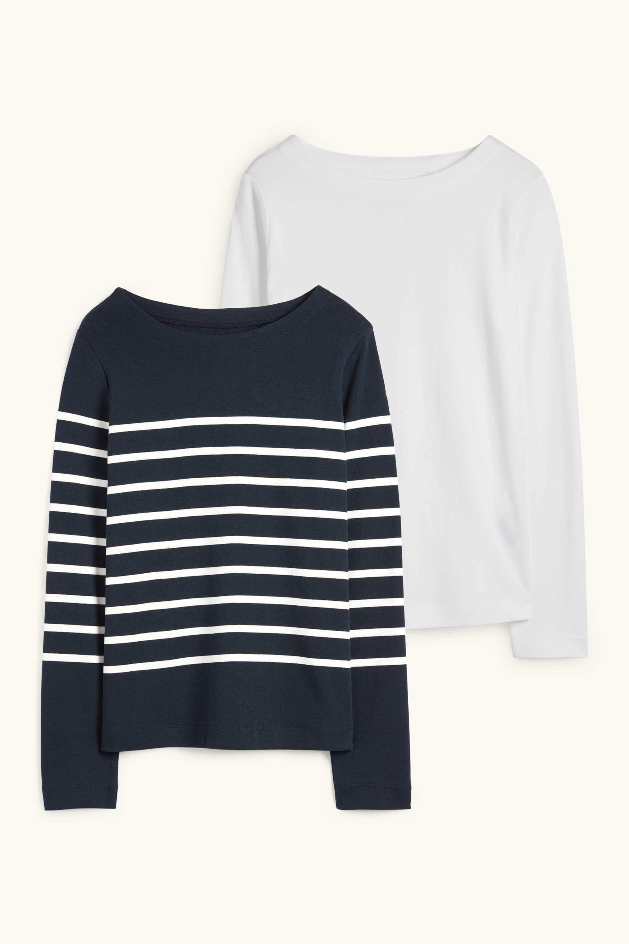 Multipack of 2 - long sleeve top dark blue / white
