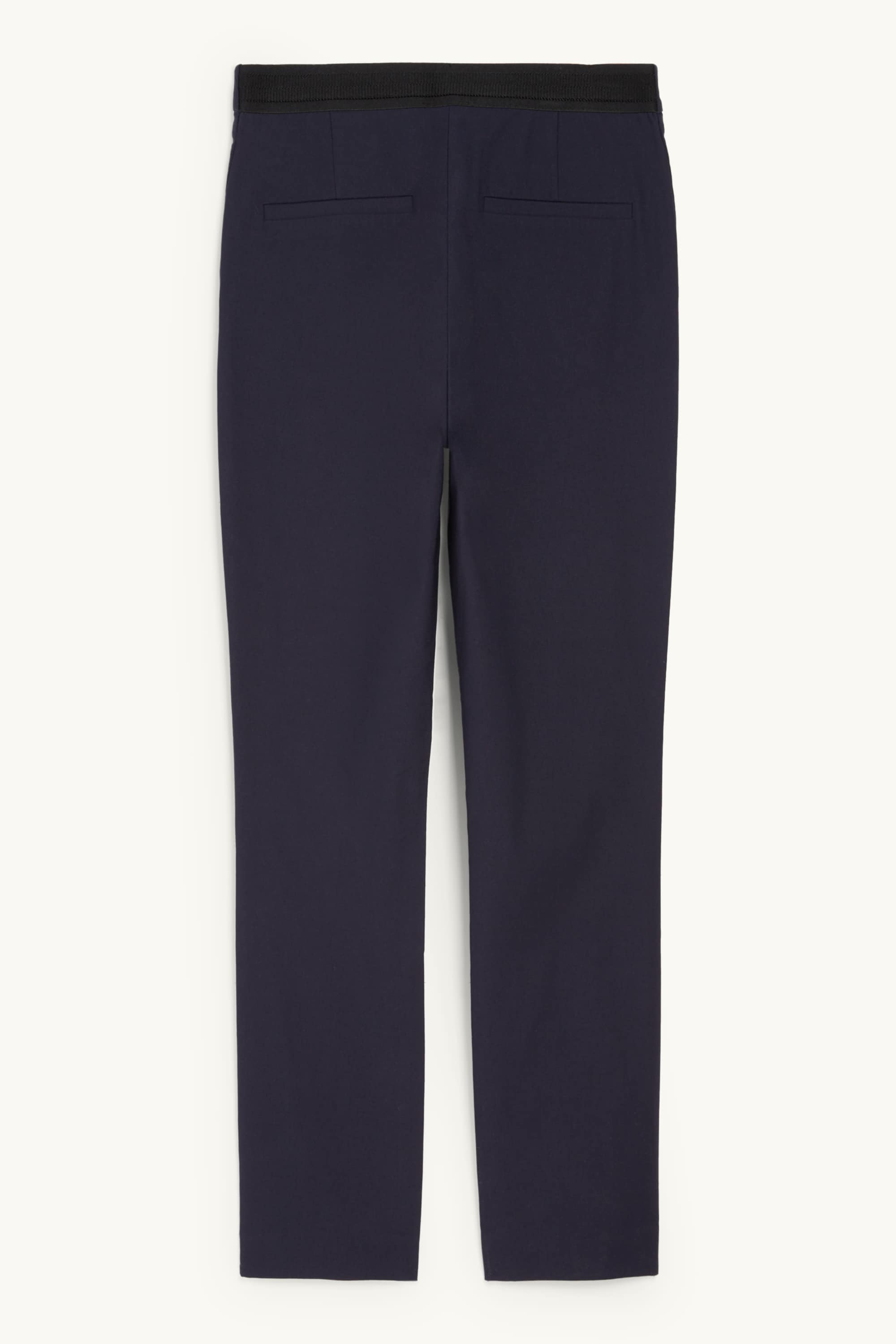 Cloth trousers - mid-rise waist - tapered fit dark blue