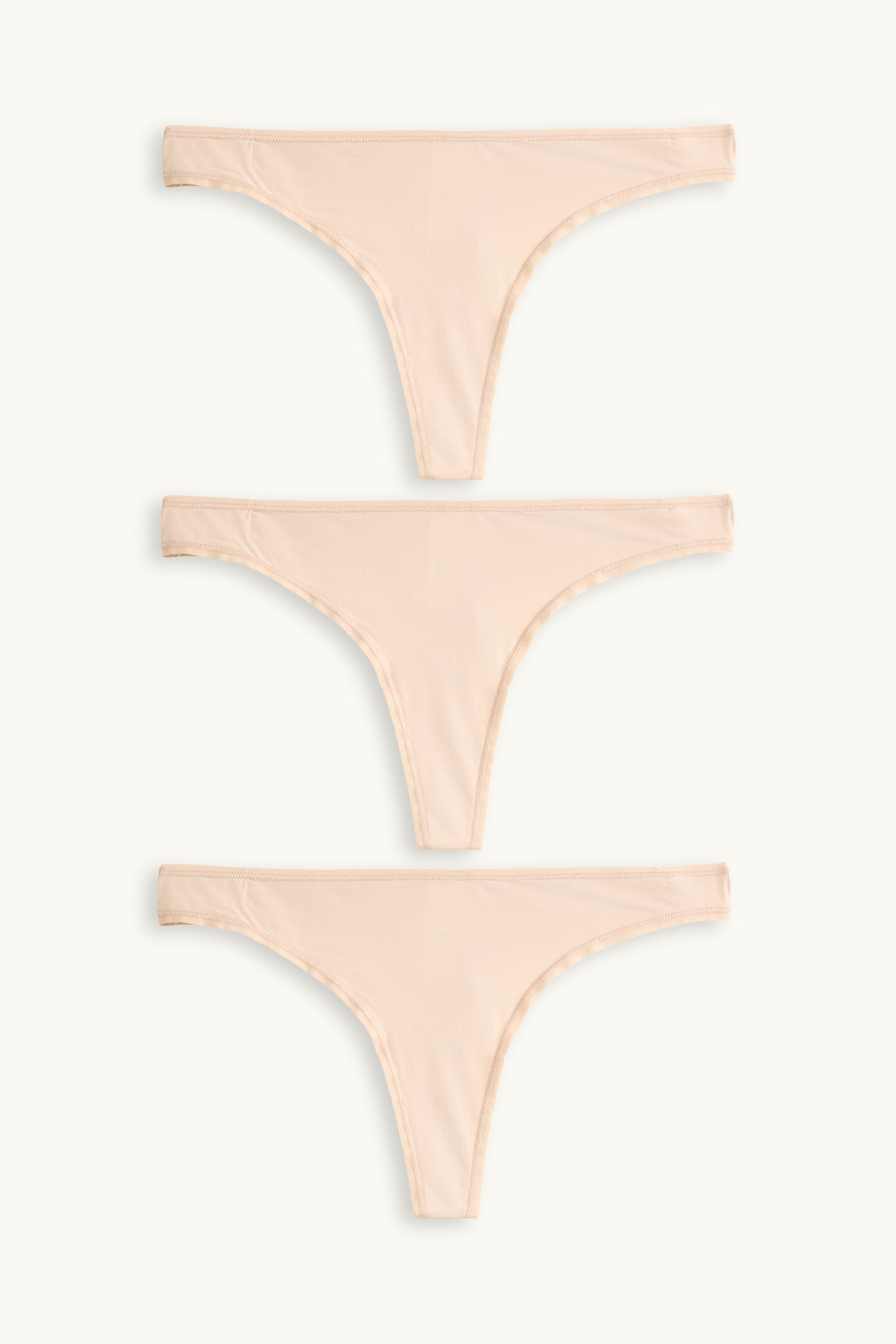 Multipack of 3 - thong beige