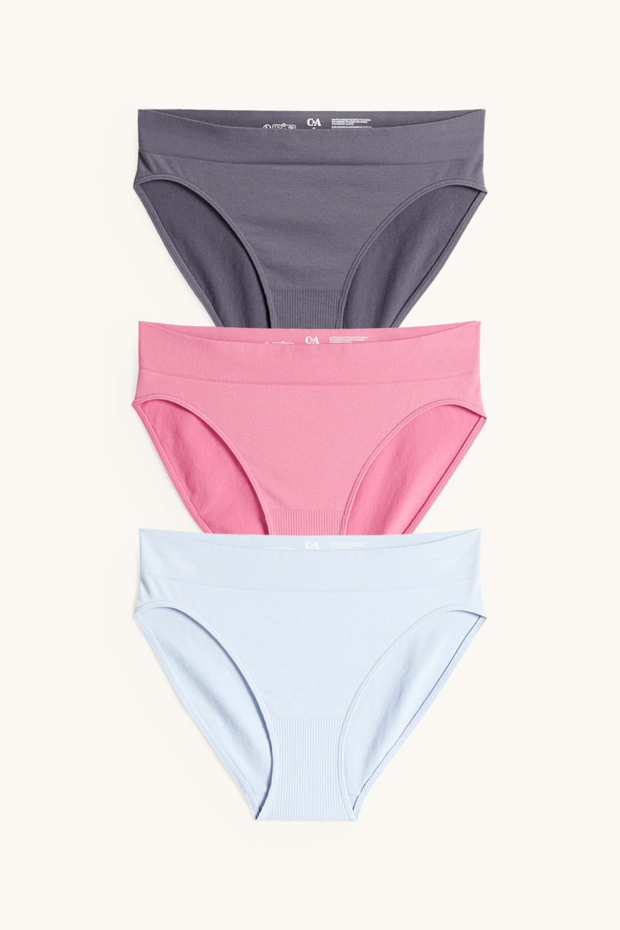 Multipack of 3 - briefs - seamless light blue (2)