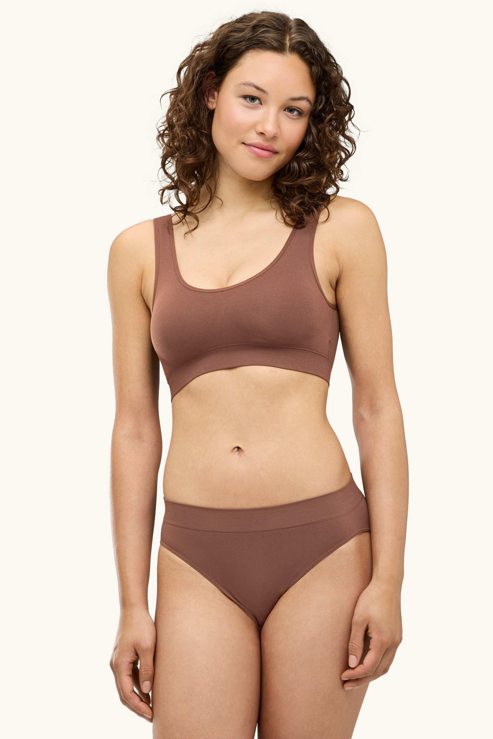 Multipack of 3 - briefs - seamless brown