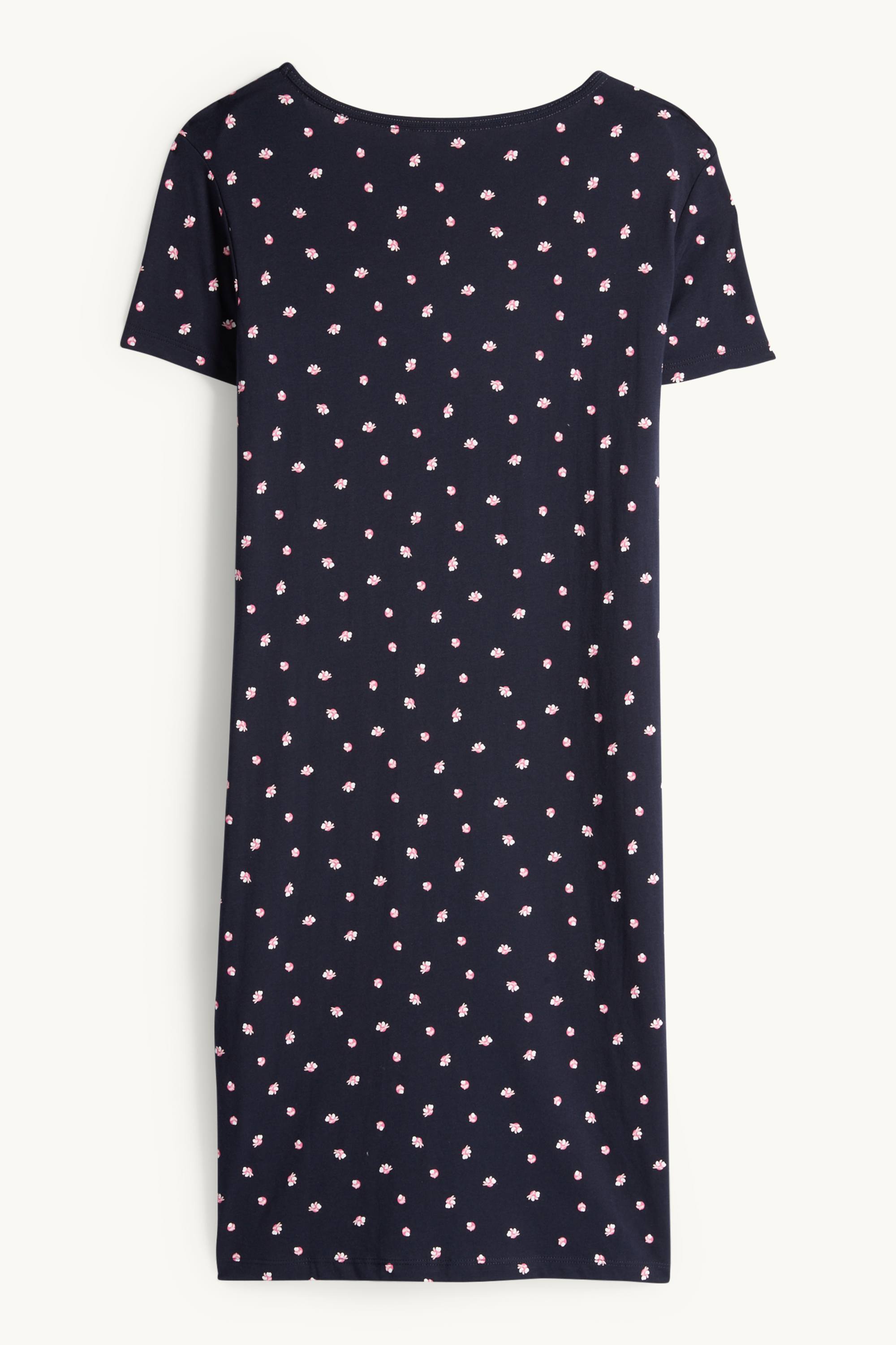 Nightdress - floral dark blue