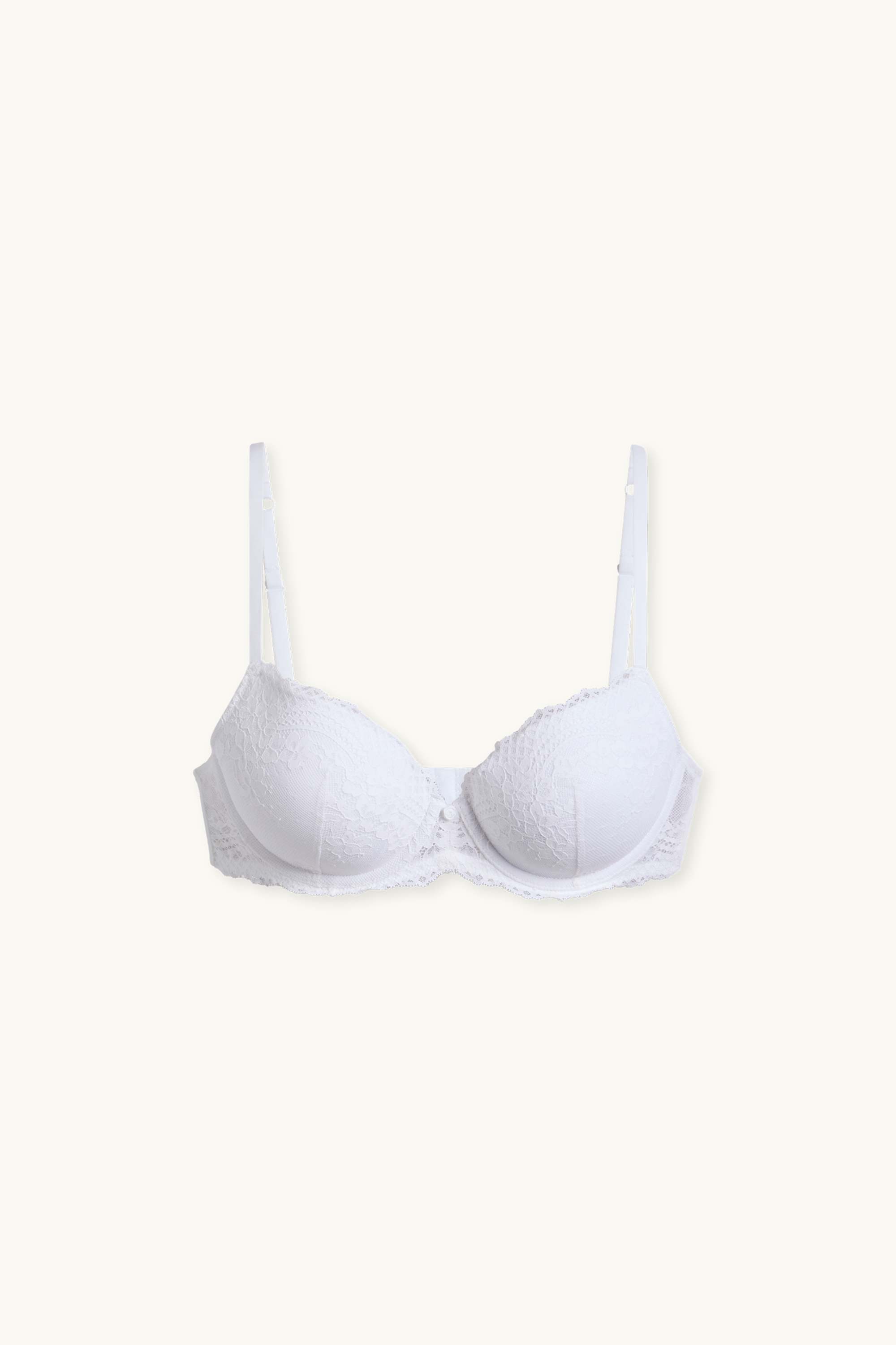 Underwire bra - FULL COVERAGE - padded white