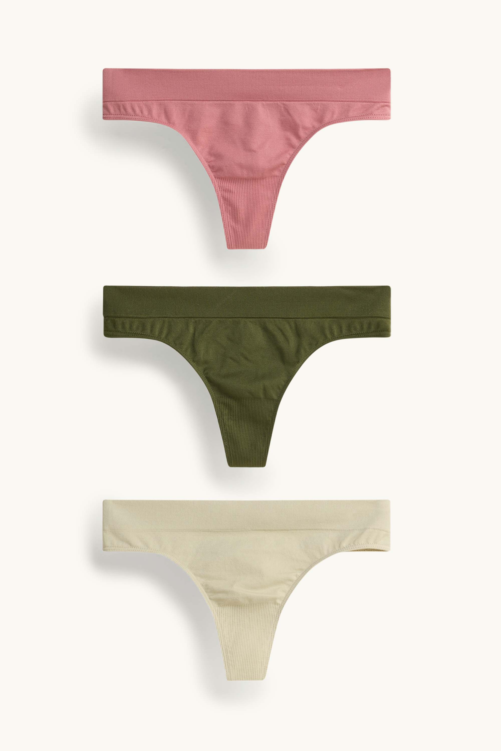Multipack of 3 - thong - seamless green