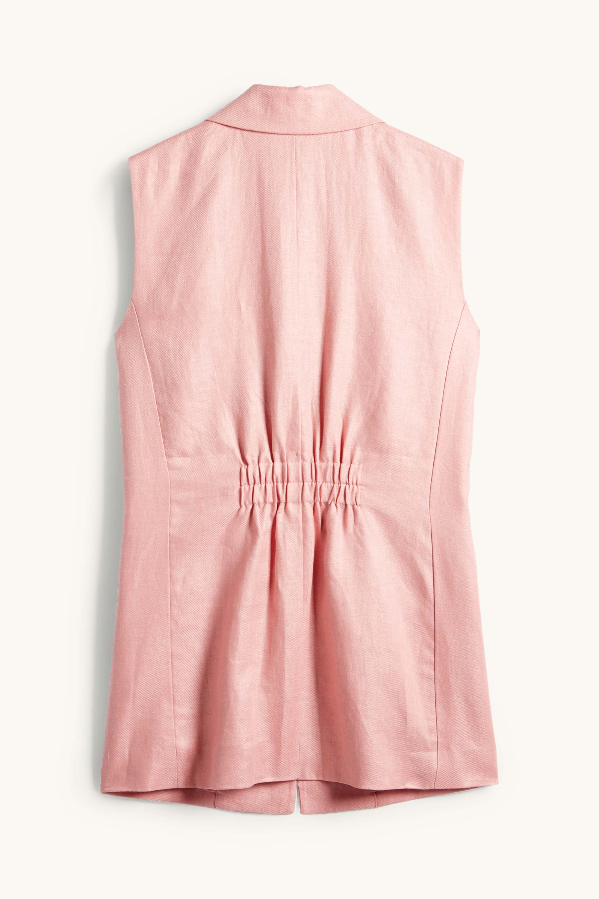 Linen business waistcoat - regular fit rose