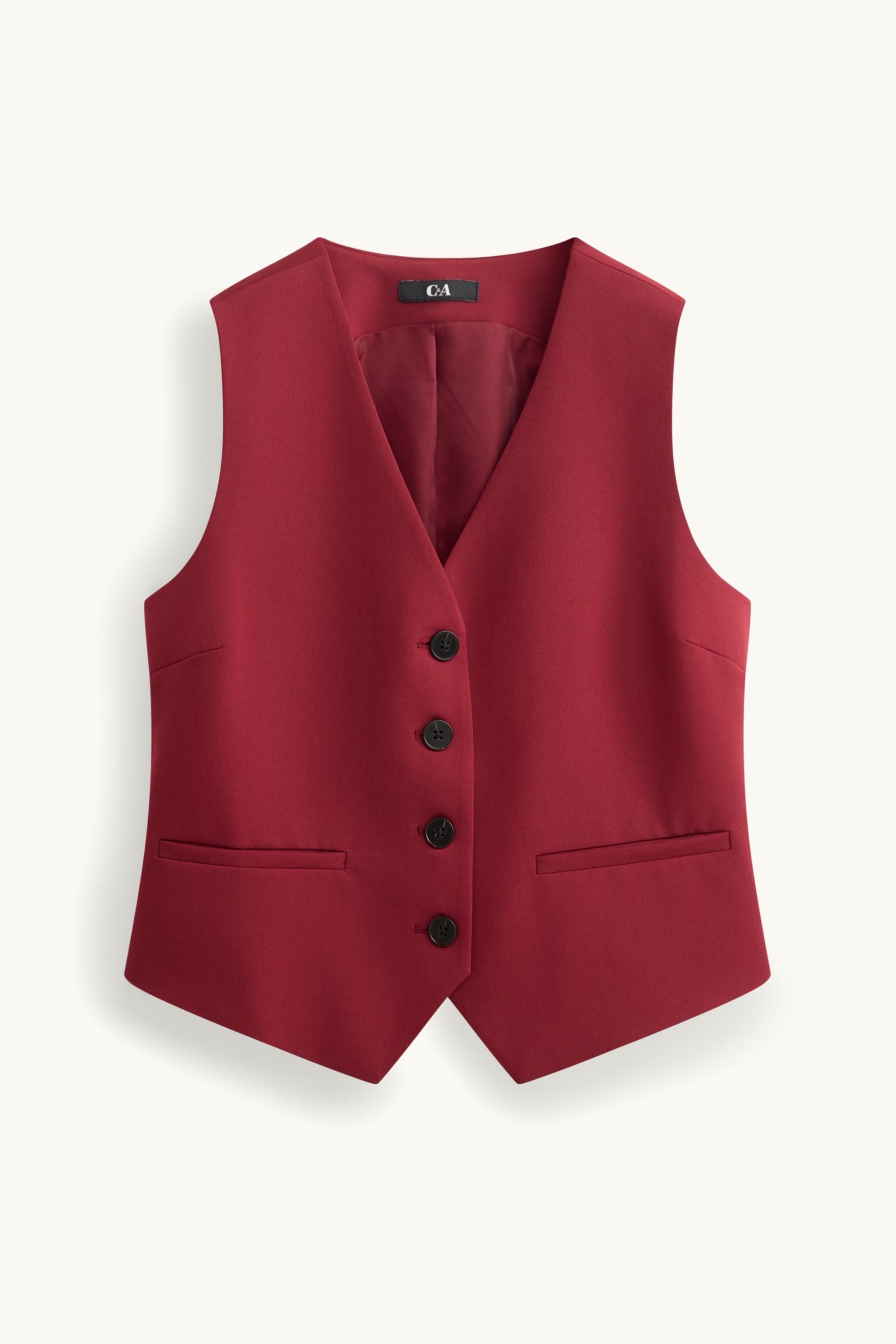 Business waistcoat - regular fit dark red