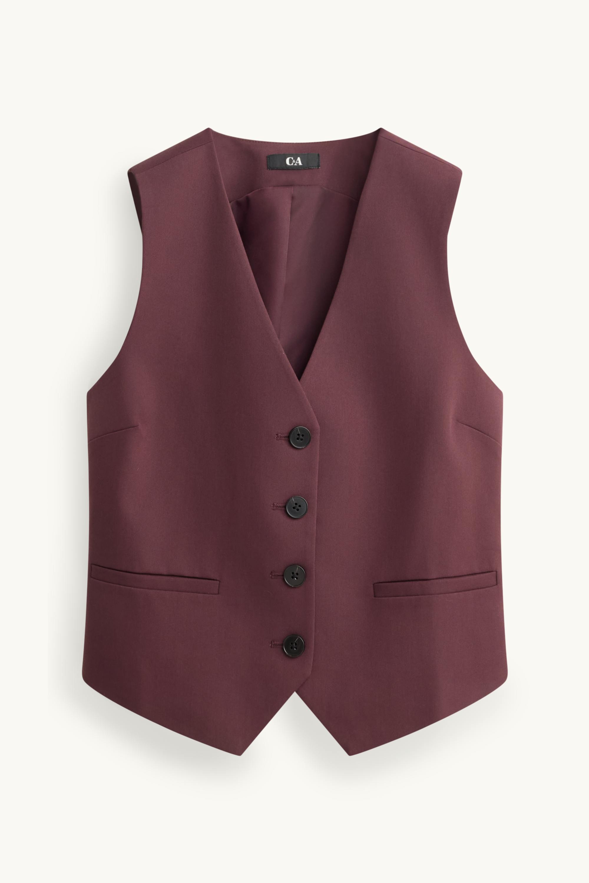 Business waistcoat - regular fit bordeaux
