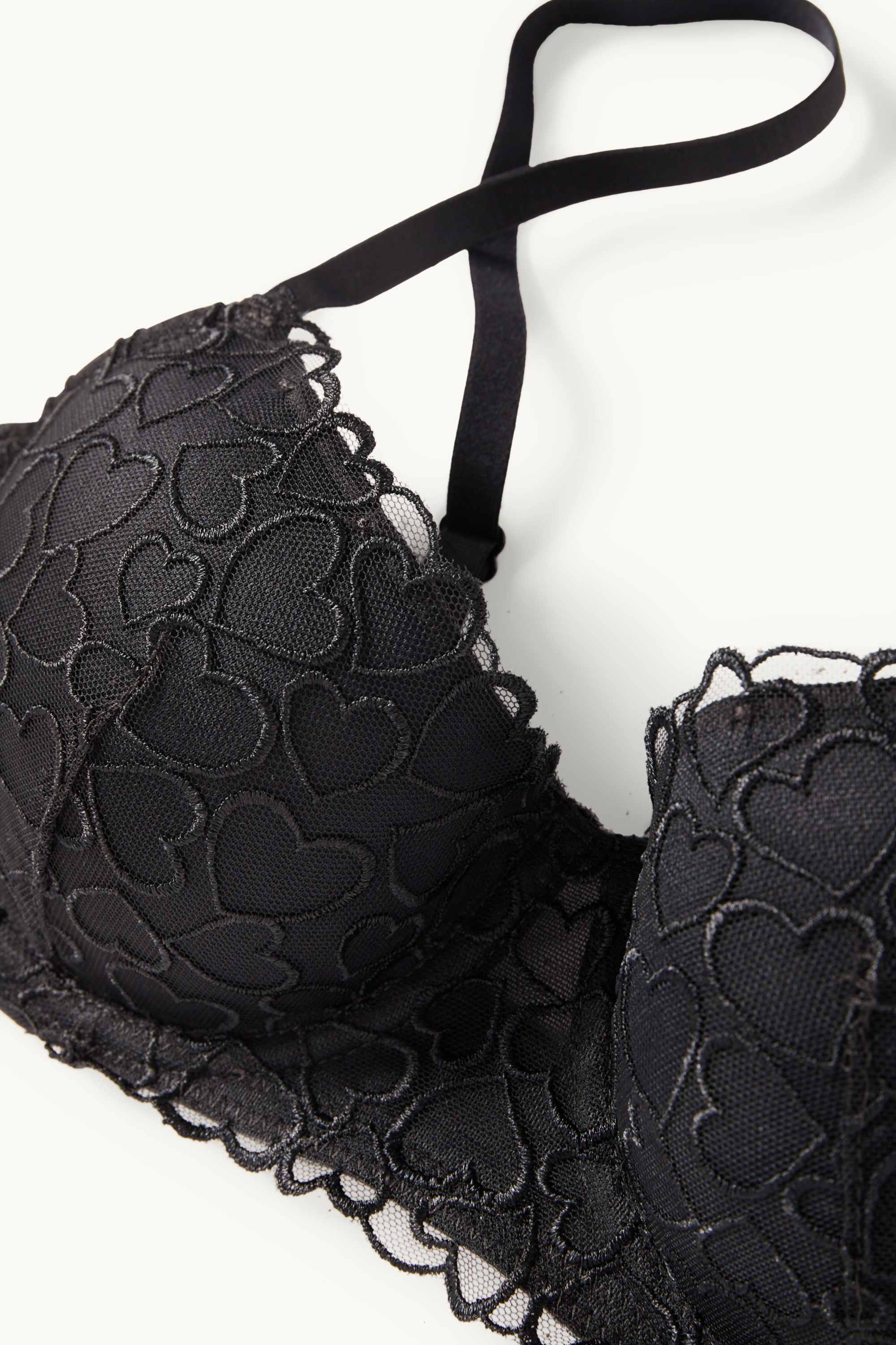 Underwire bra - DEMI - padded black