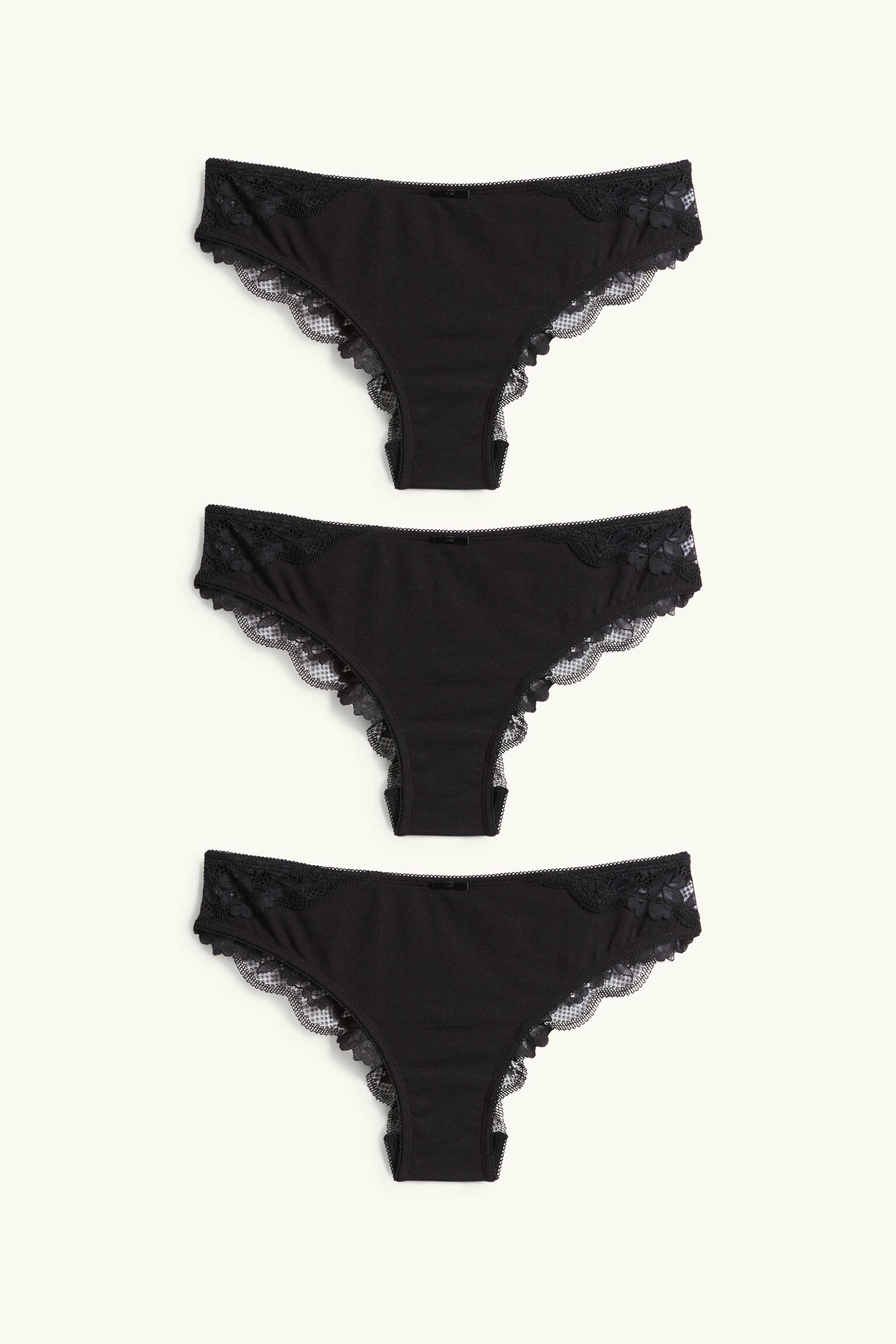 Multipack of 3 - Brazilian knickers black
