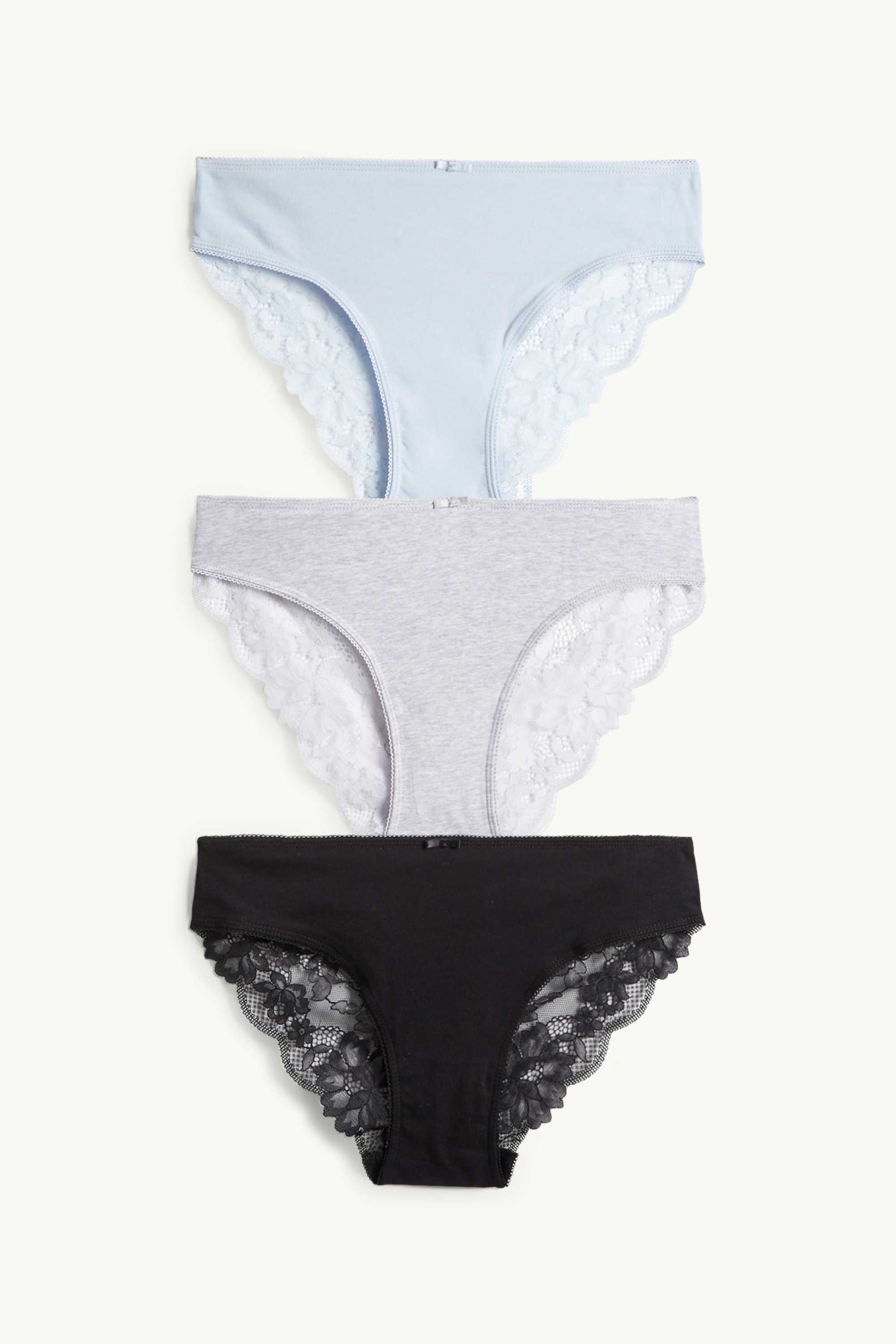Multipack of 3 - knickers light blue