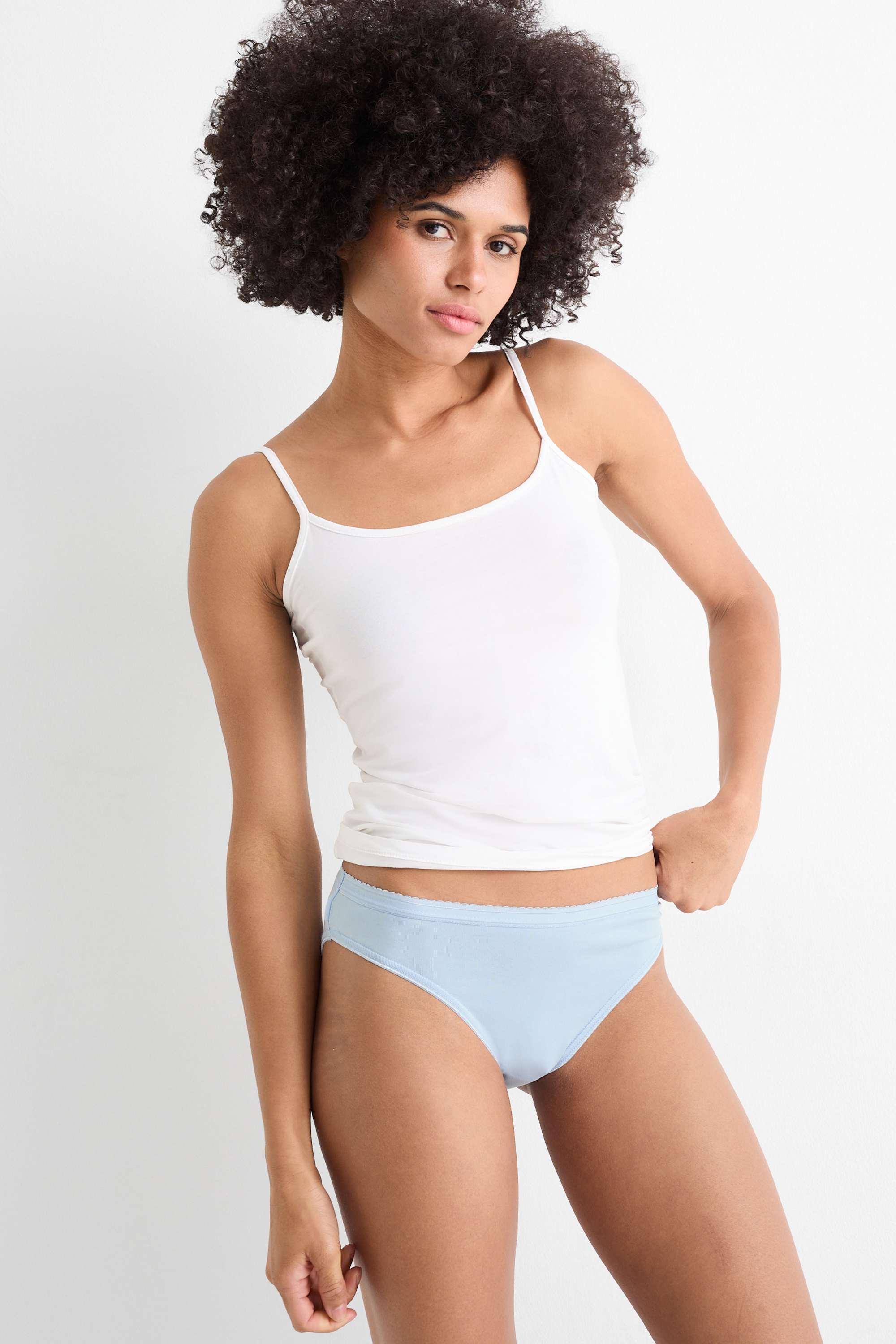 Multipack of 4 - knickers light blue