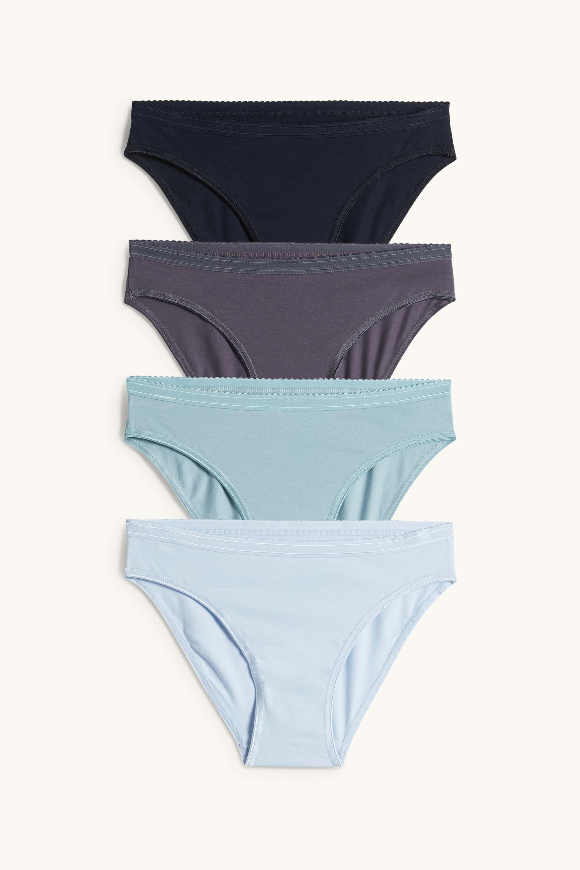 Multipack of 4 - knickers light blue