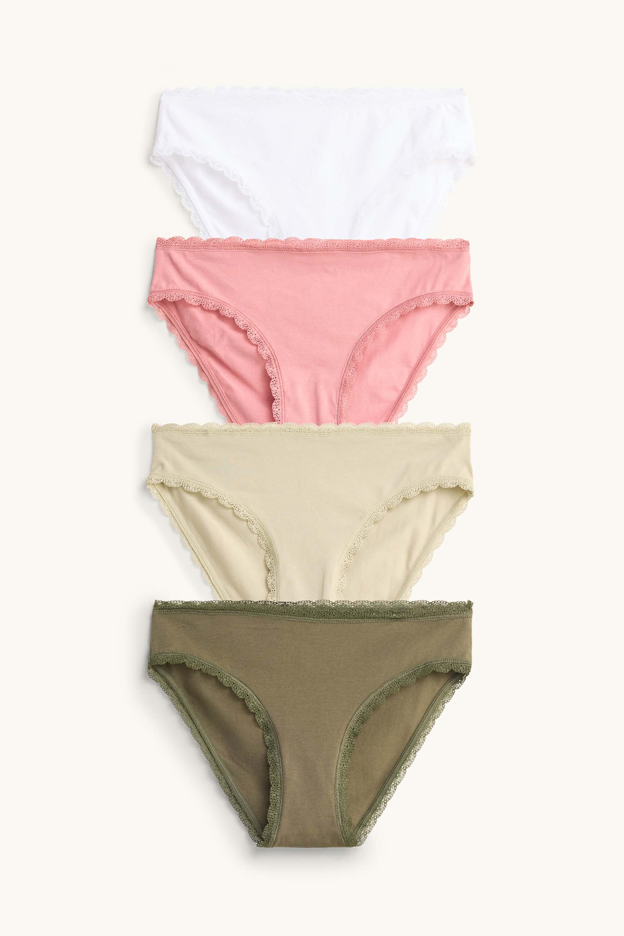 Multipack of 4 - knickers green / rose
