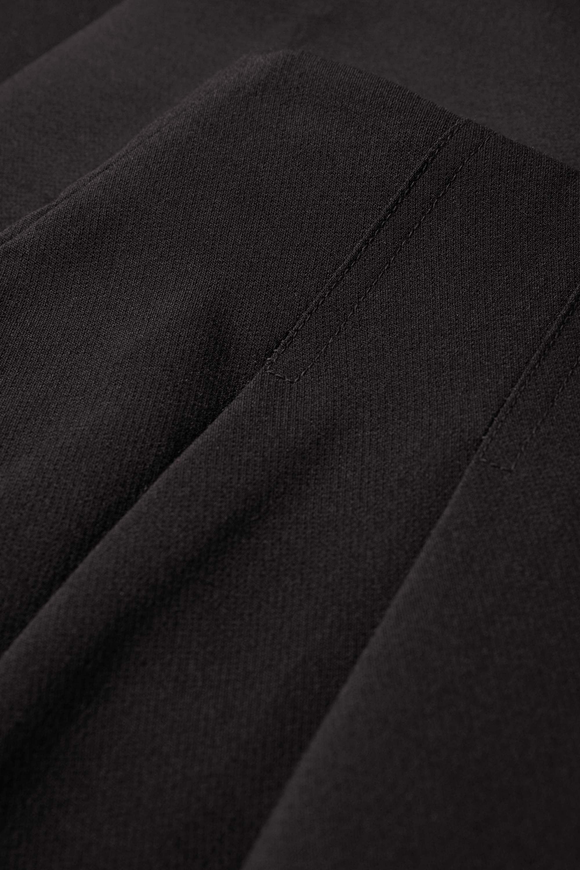 Business trousers - mid-rise waist - wide leg black