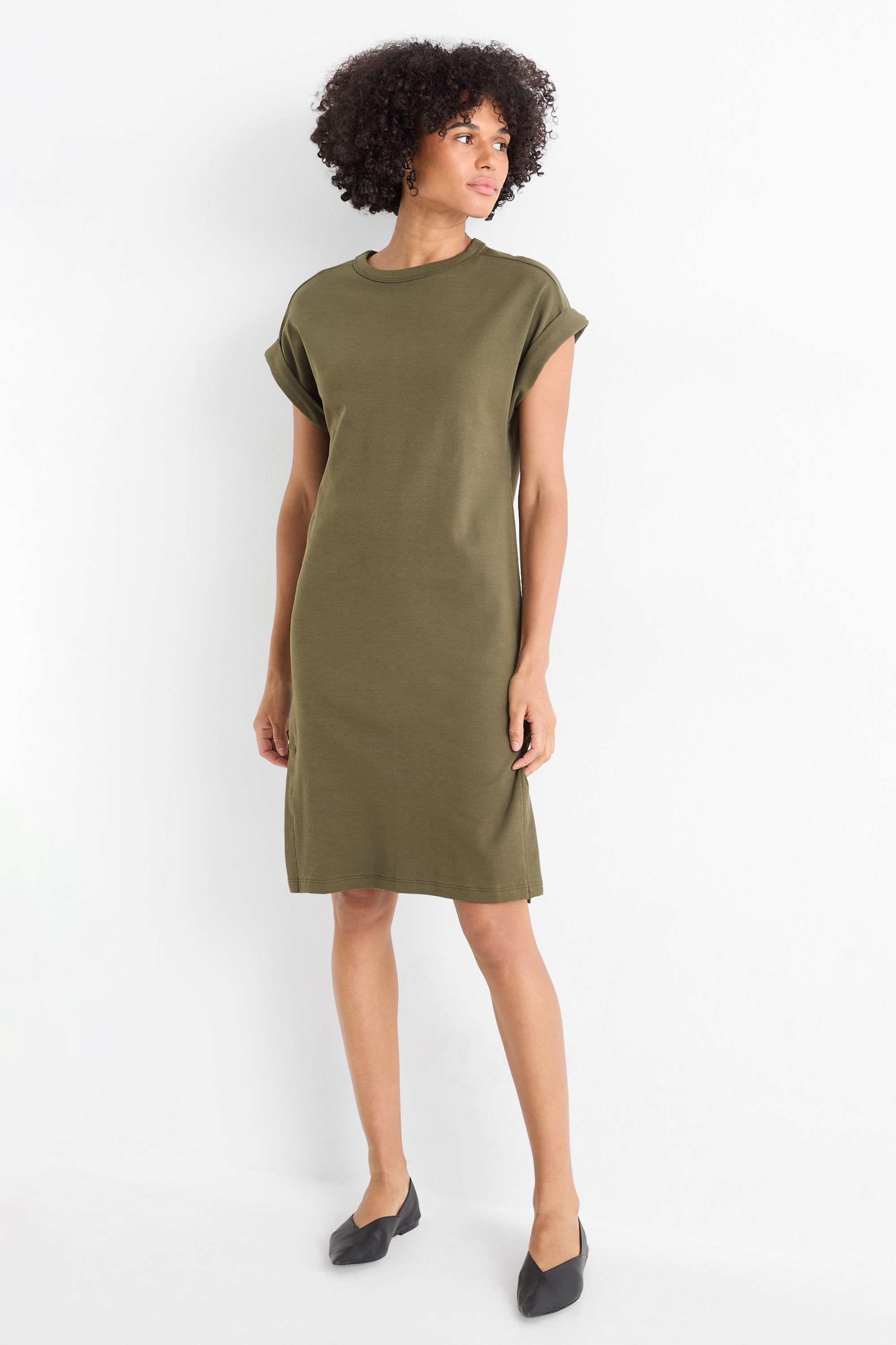 T-shirt dress khaki