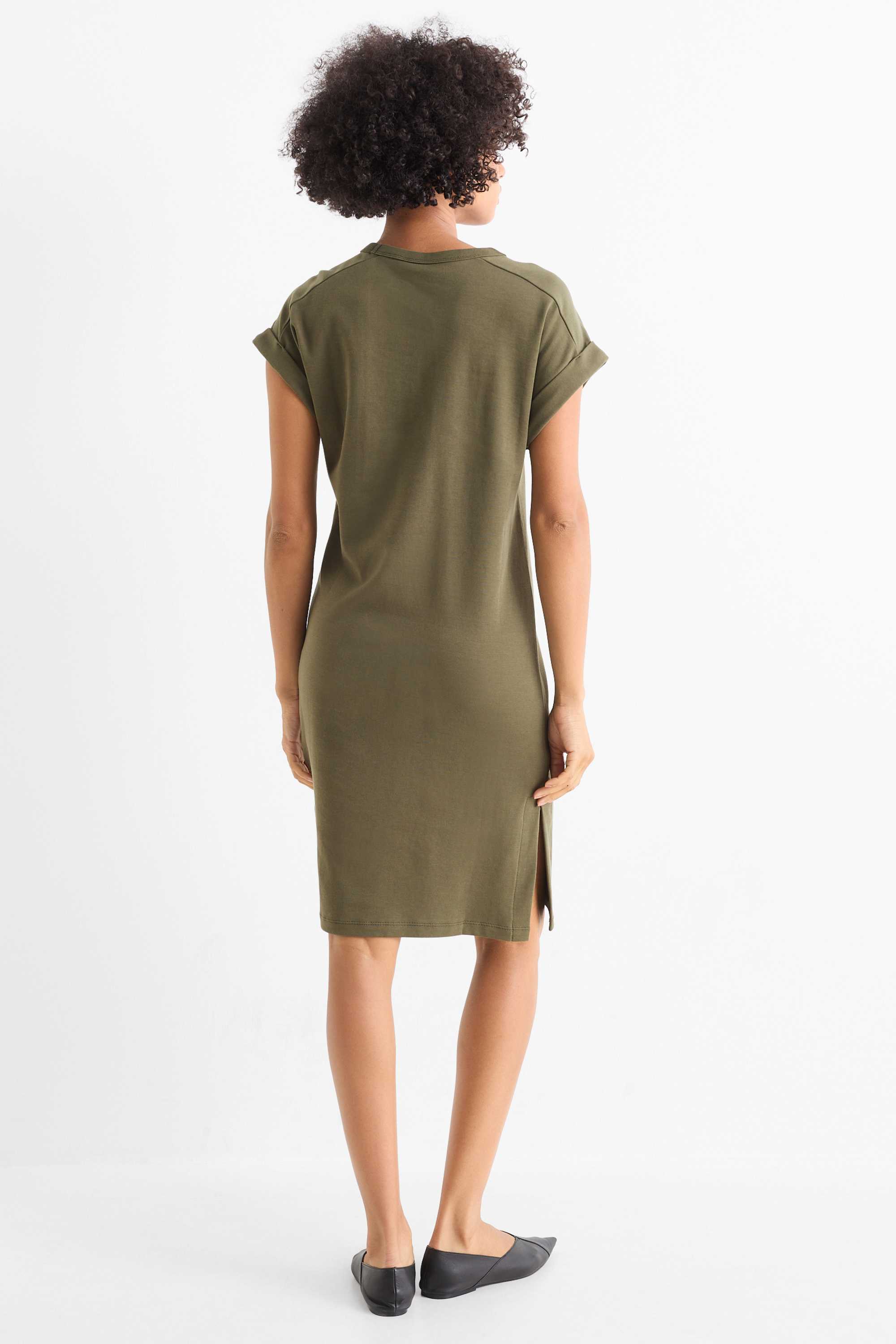 T-shirt dress khaki