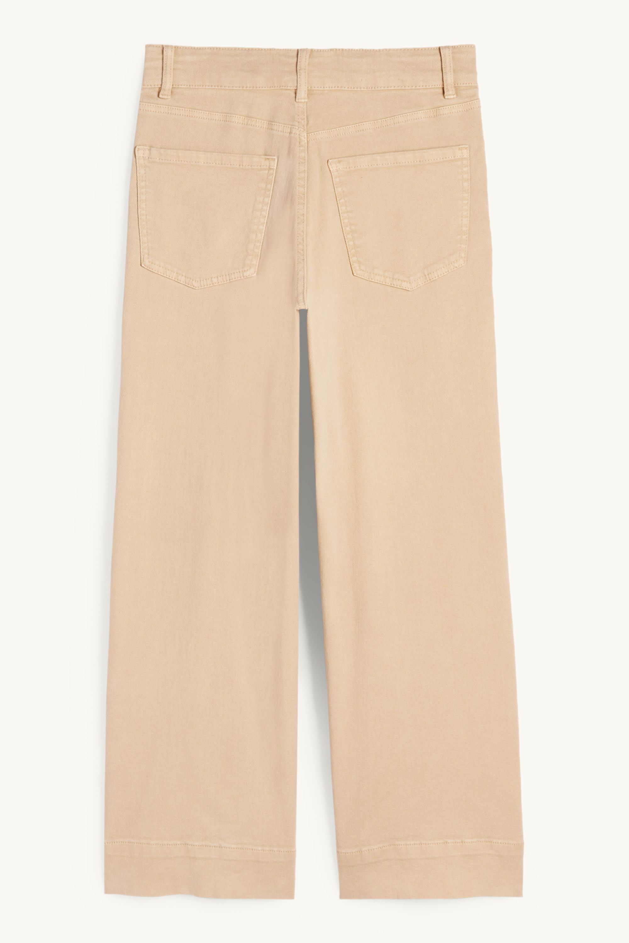 Cloth trousers - high waist - wide leg beige