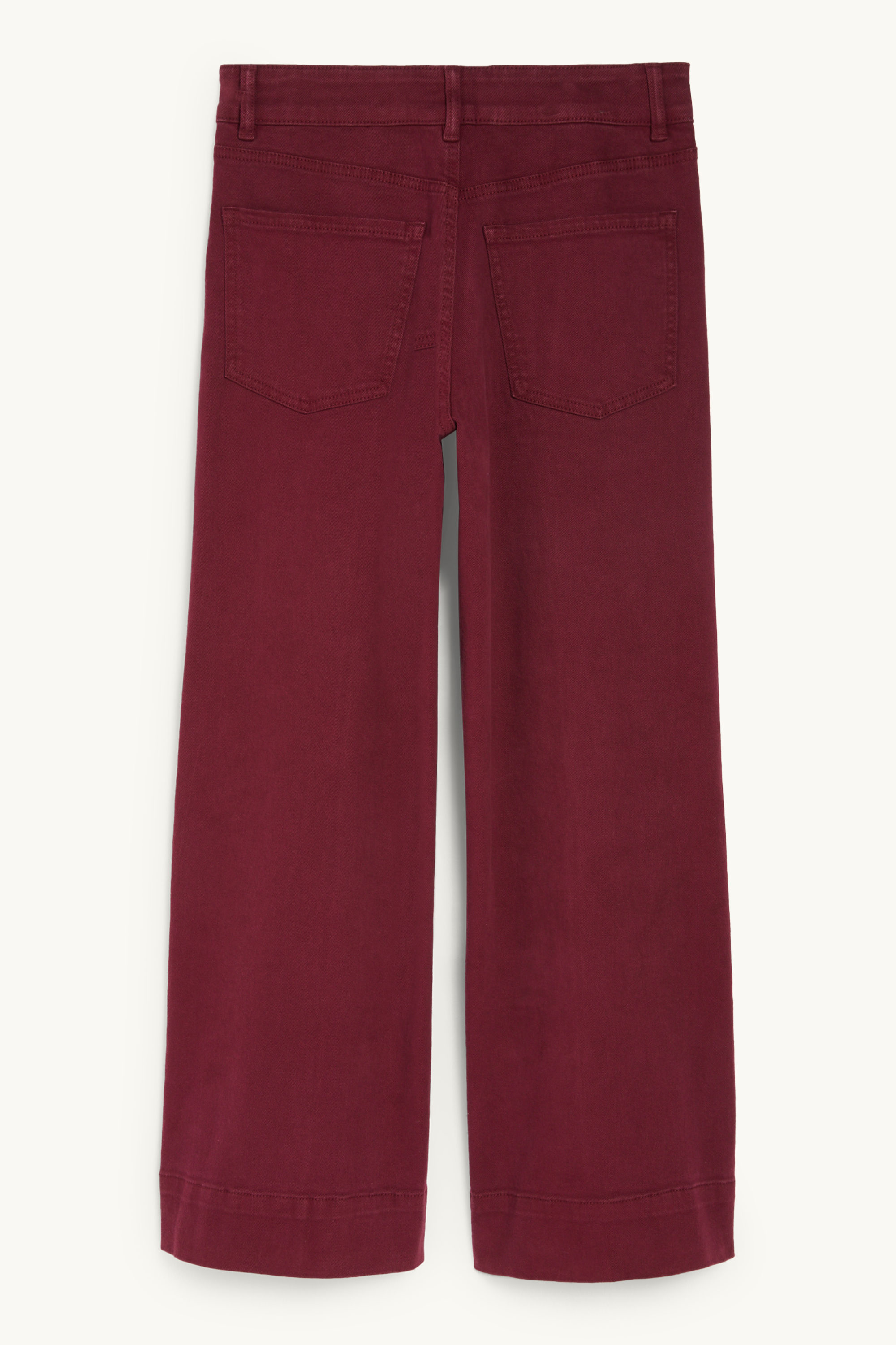 Cloth trousers - high waist - wide leg bordeaux