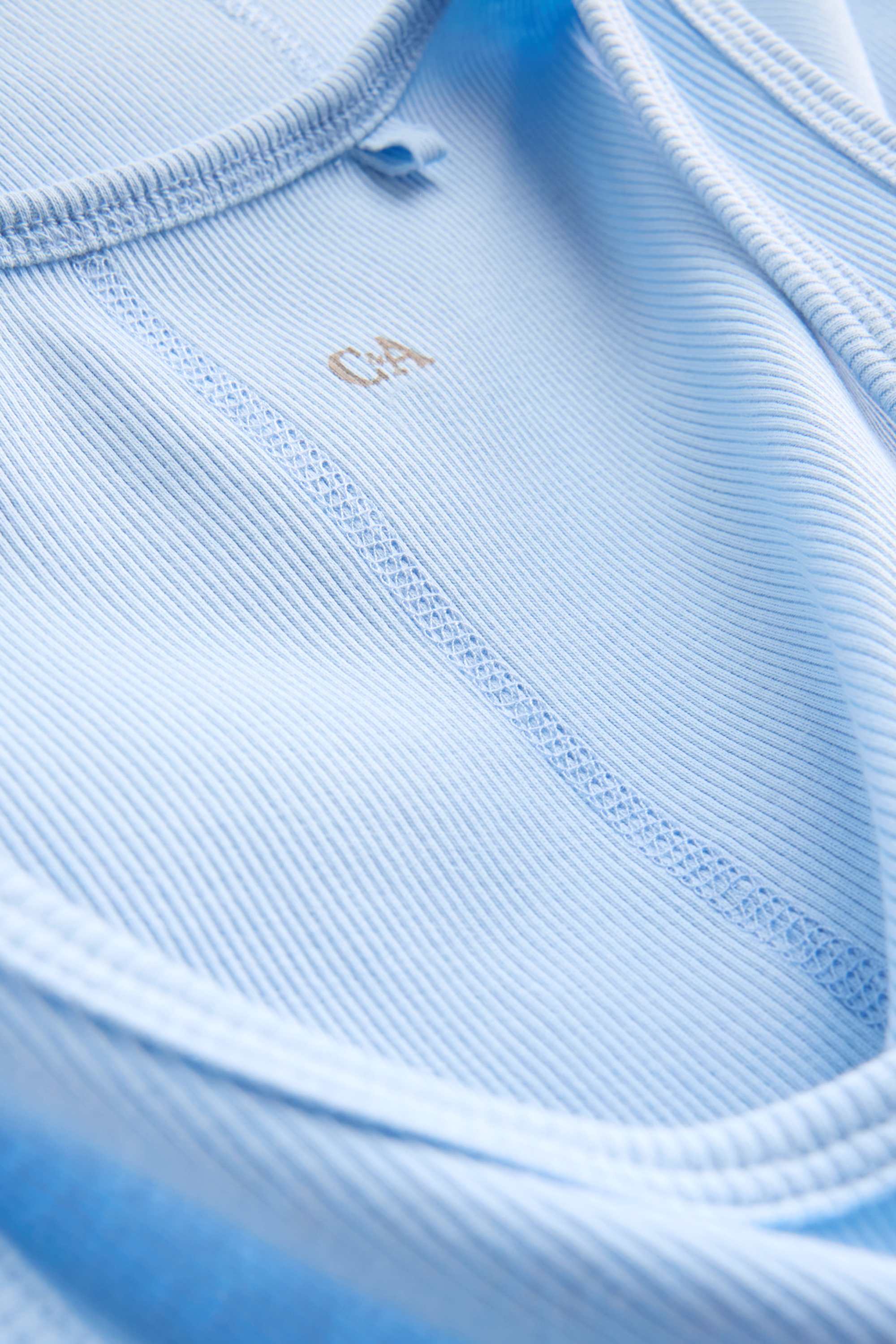 Top - ribbed light blue