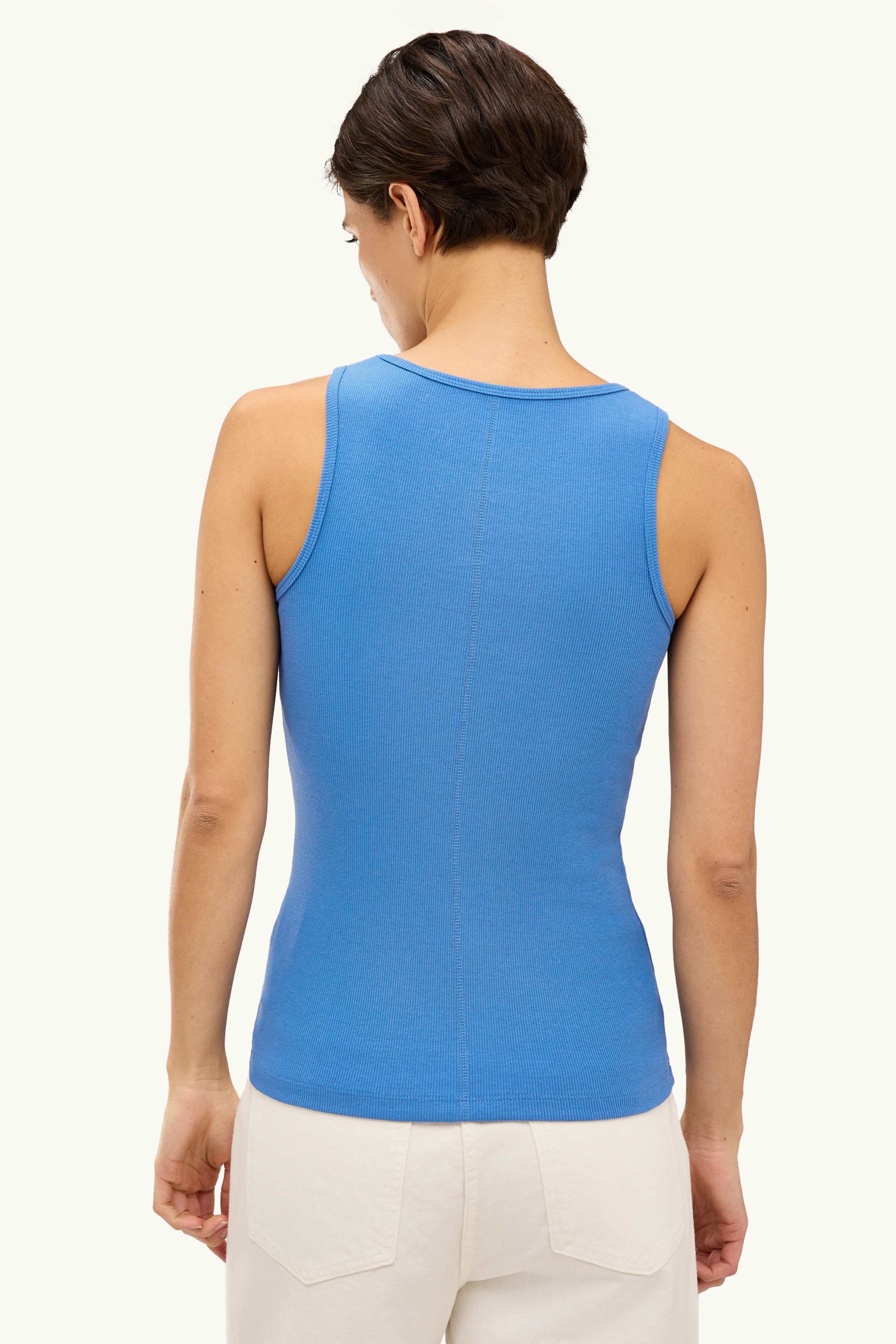 Top - ribbed blue