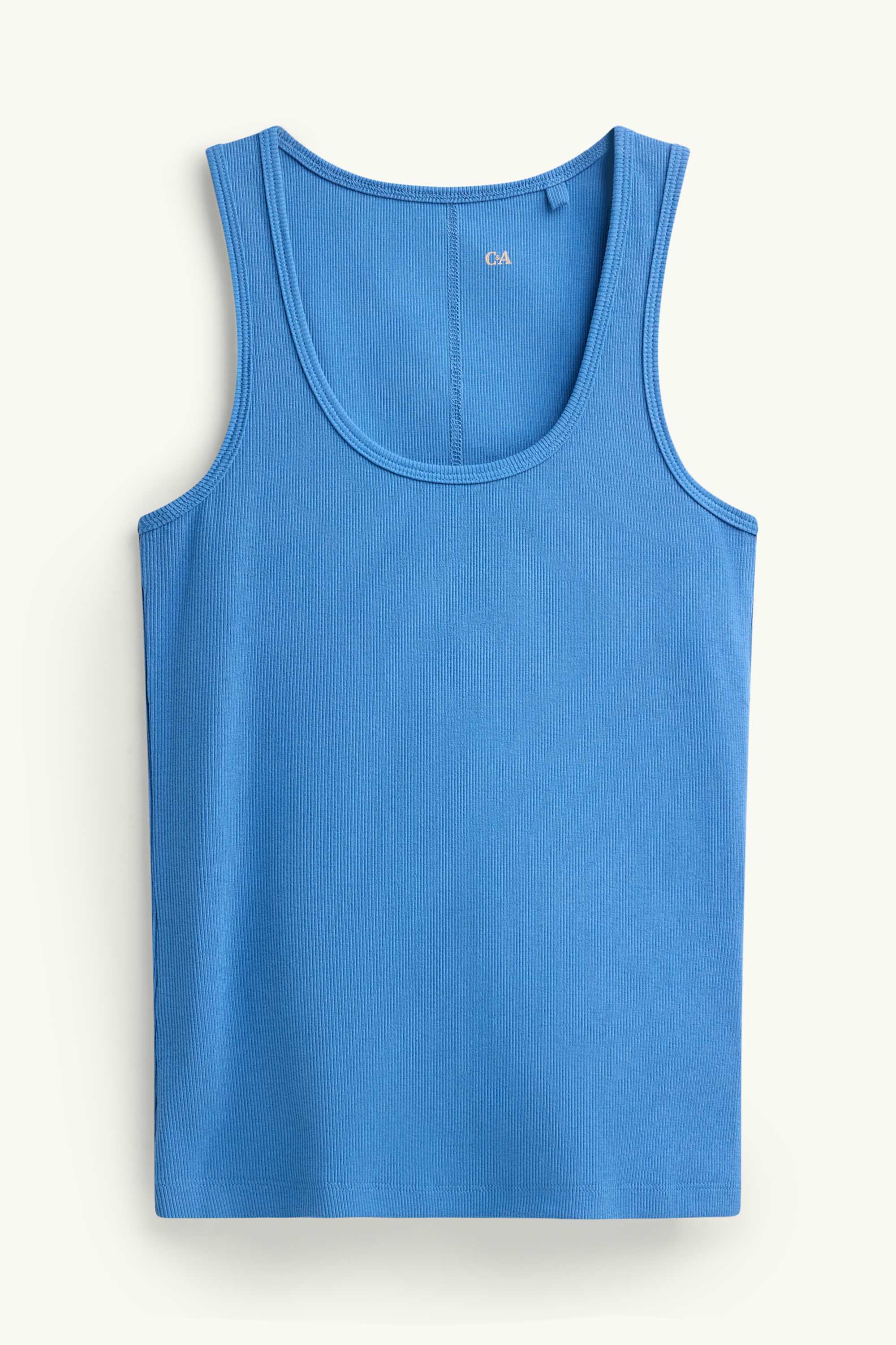 Top - ribbed blue