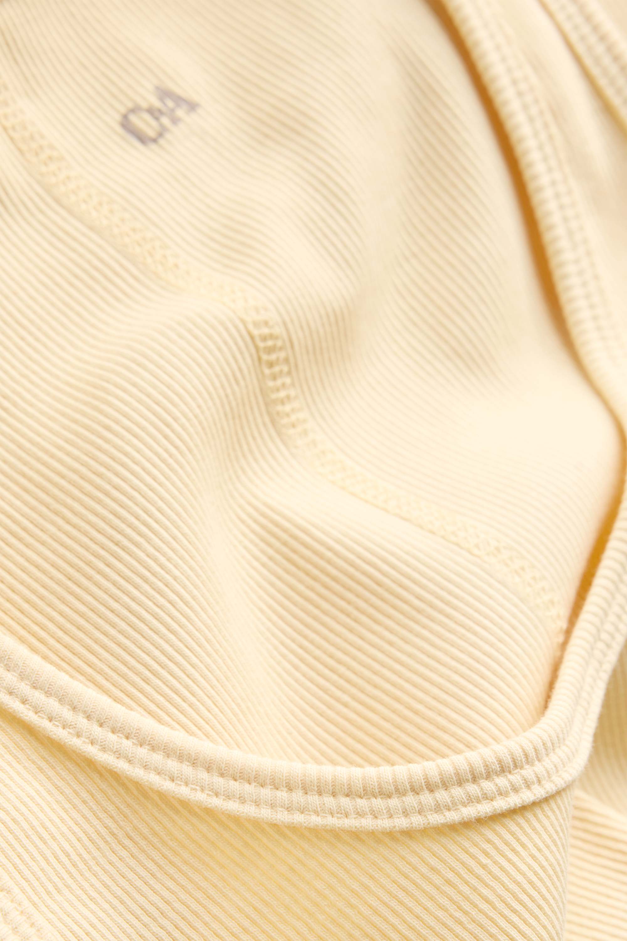 Top - ribbed light yellow
