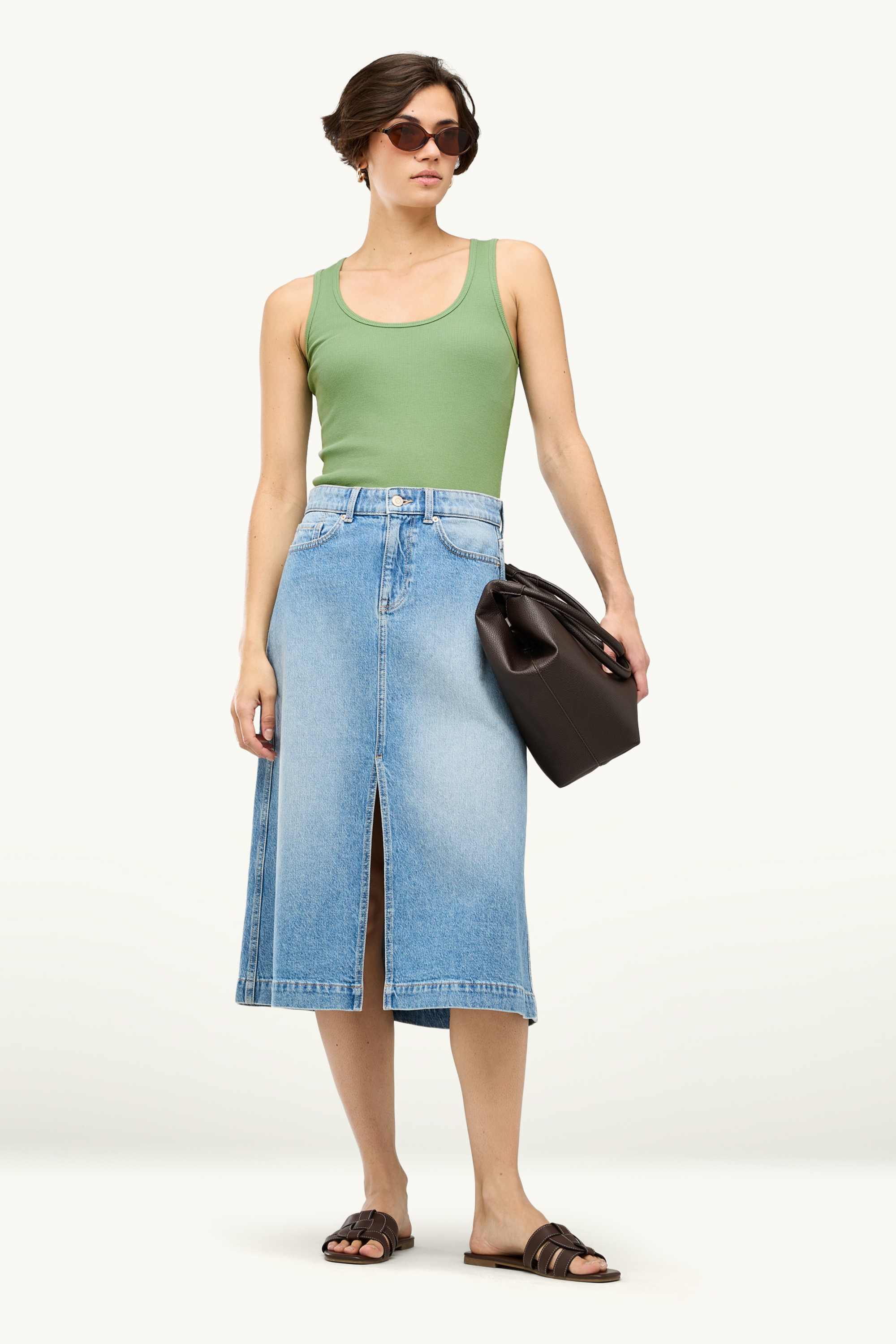 Top - ribbed green