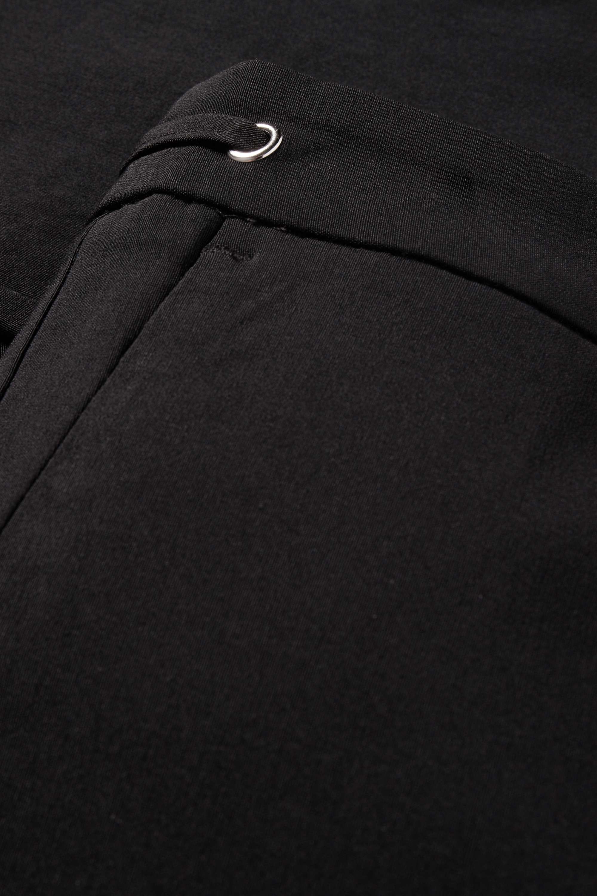 Cloth trousers - mid-rise waist - tapered fit black