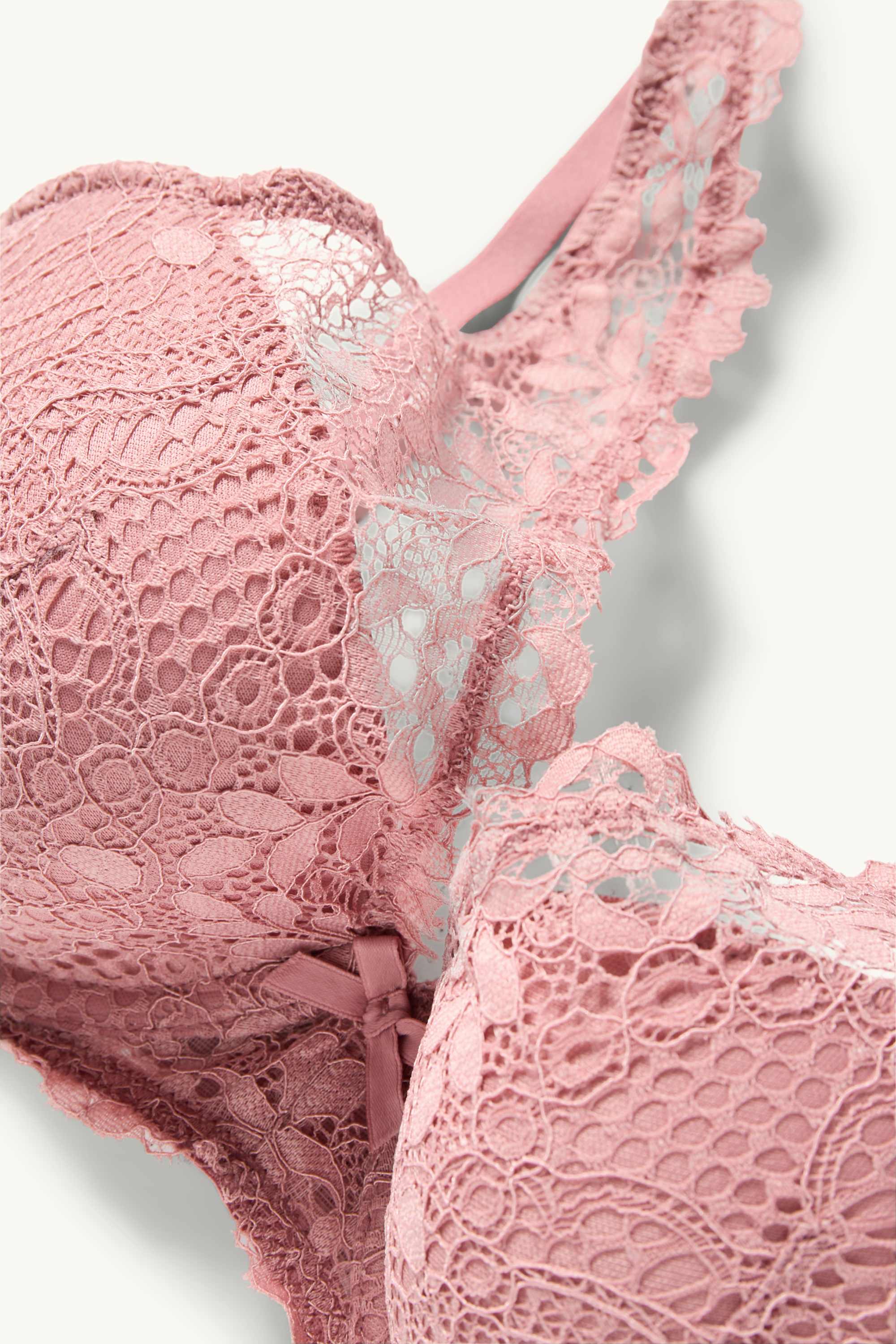 Underwire bra - PLUNGE - padded coral
