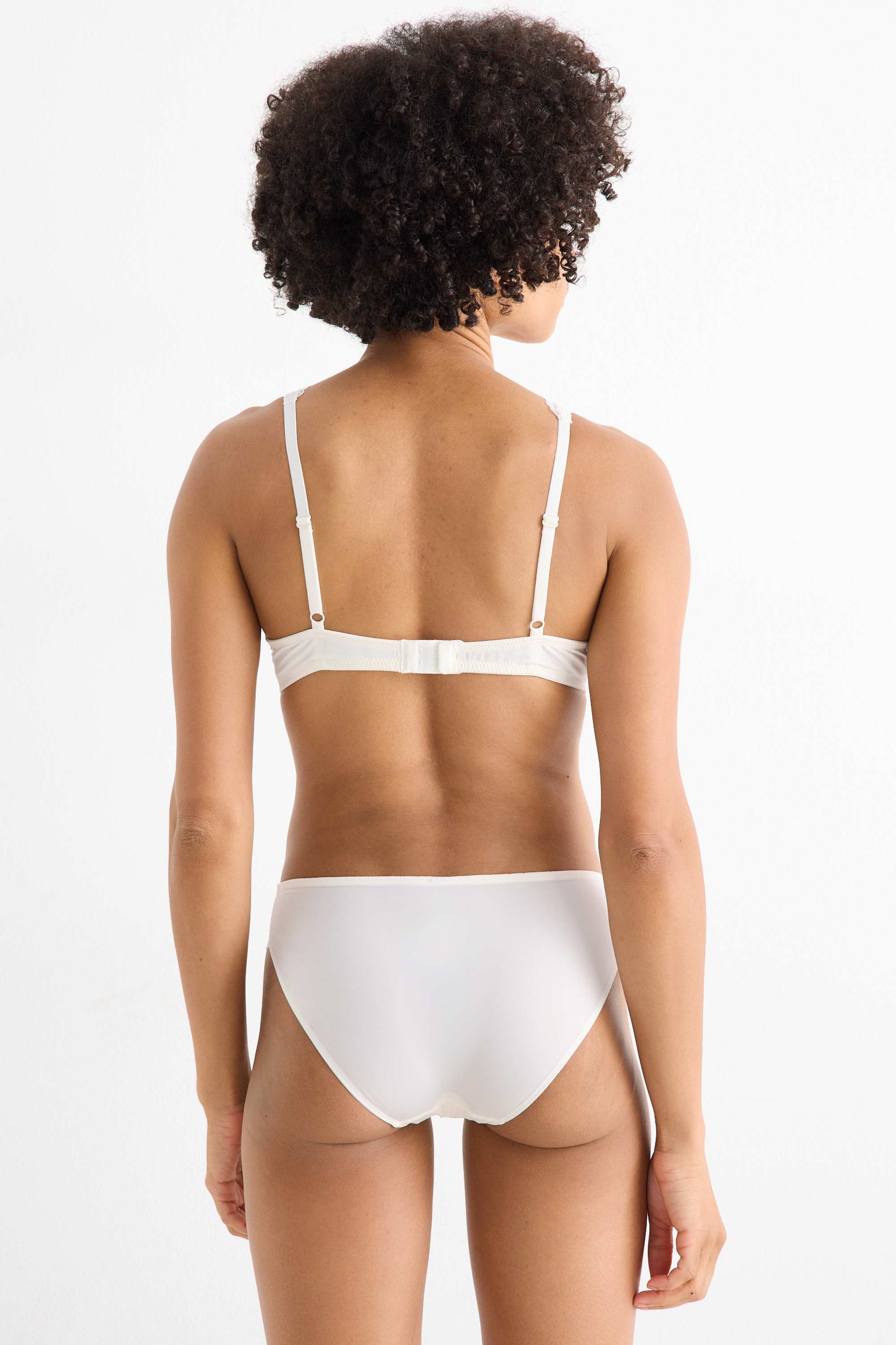 Underwire bra - PLUNGE - padded white