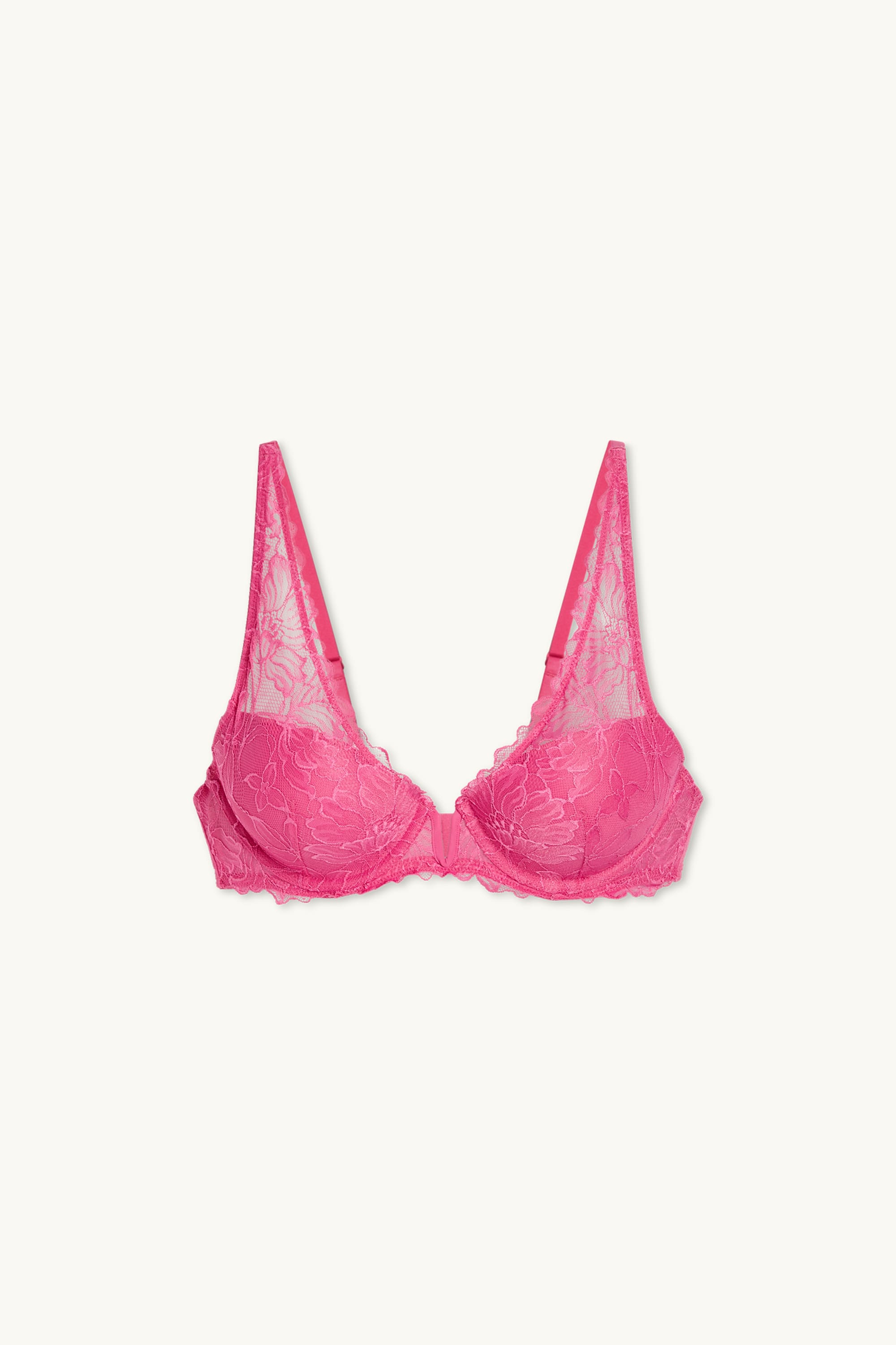 Underwire bra - PLUNGE - padded pink