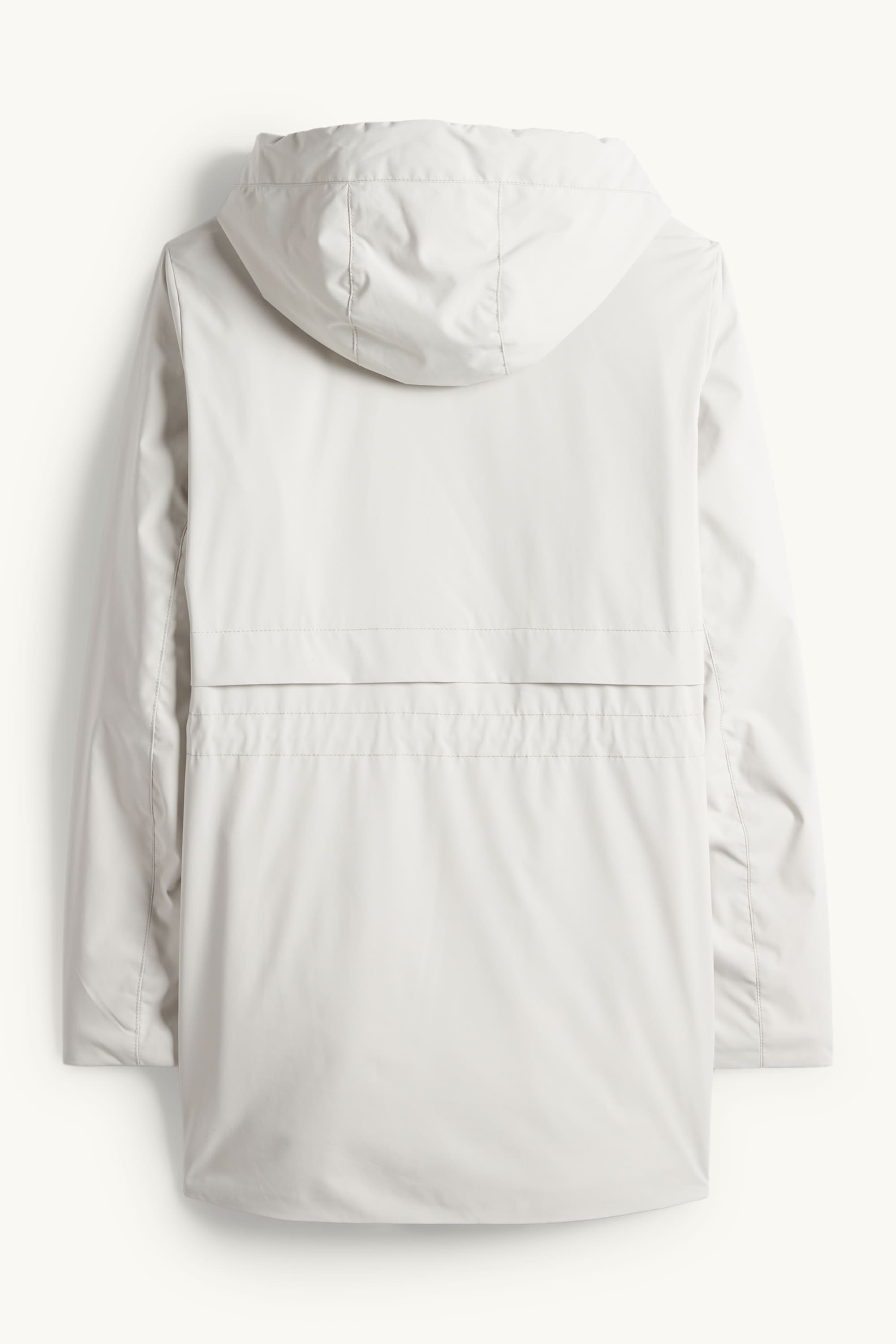 Jacket with hood - lined - water-repellent snow white