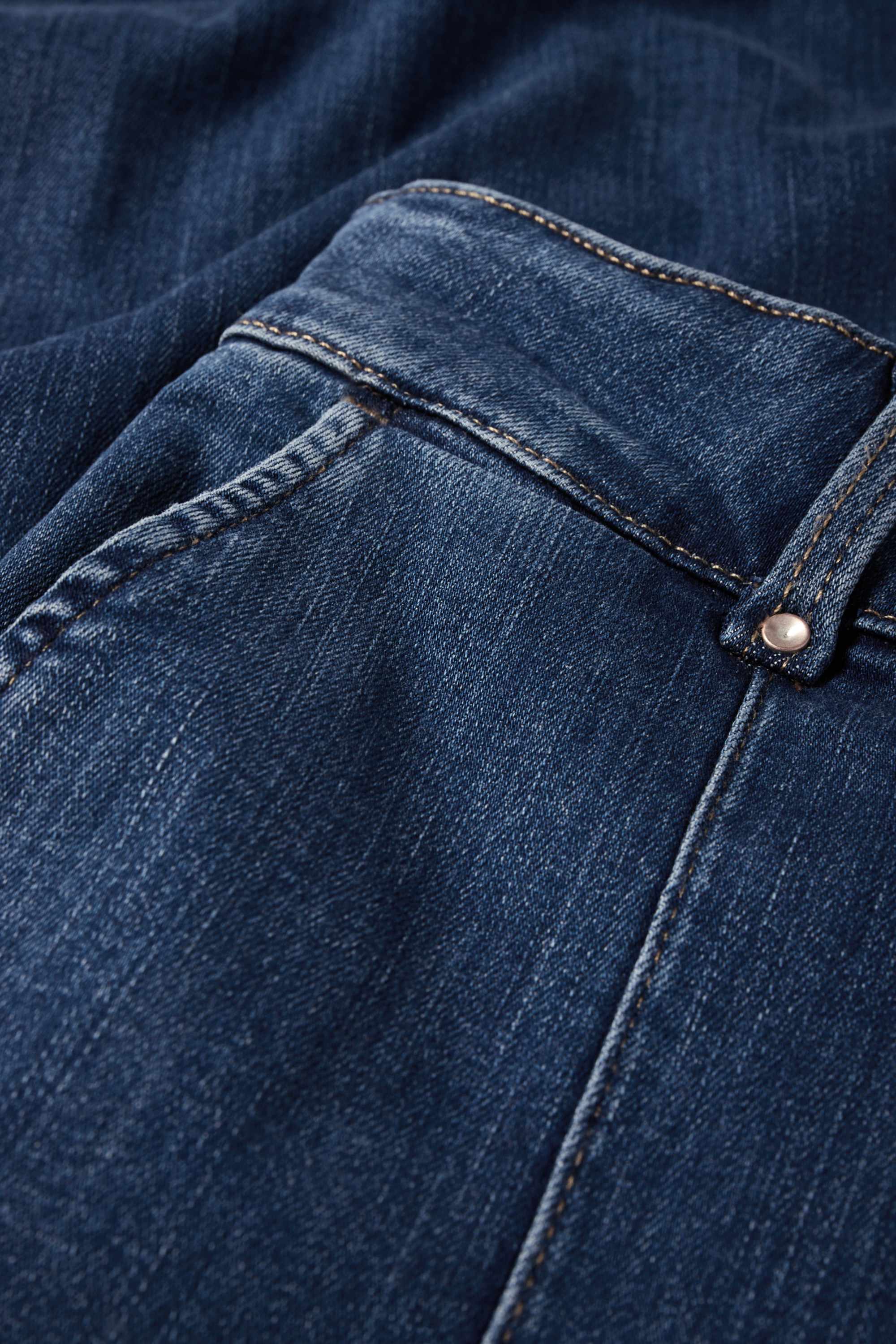 Wide leg jeans - high waist blue denim