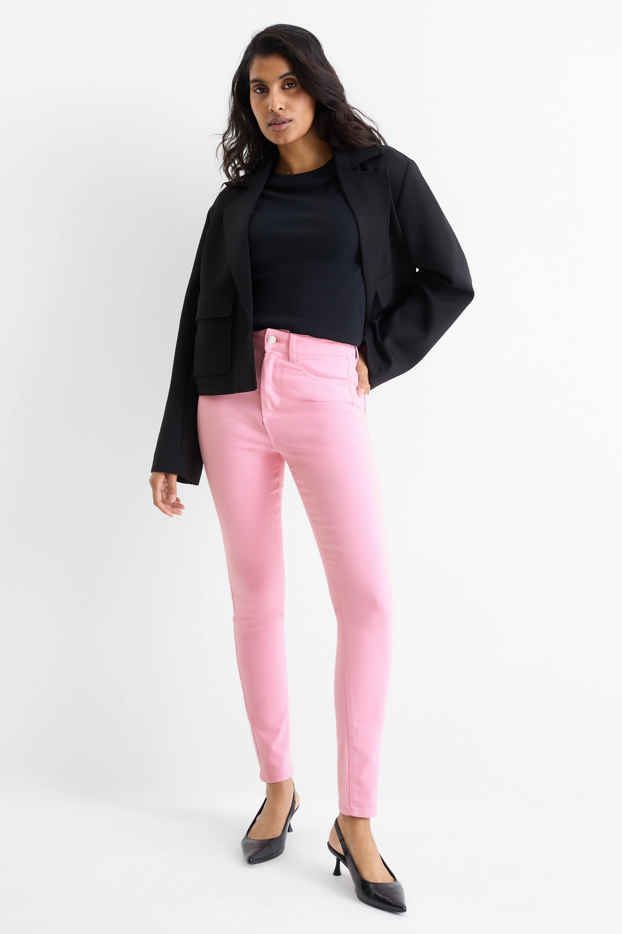 Jegging jeans - high waist rose