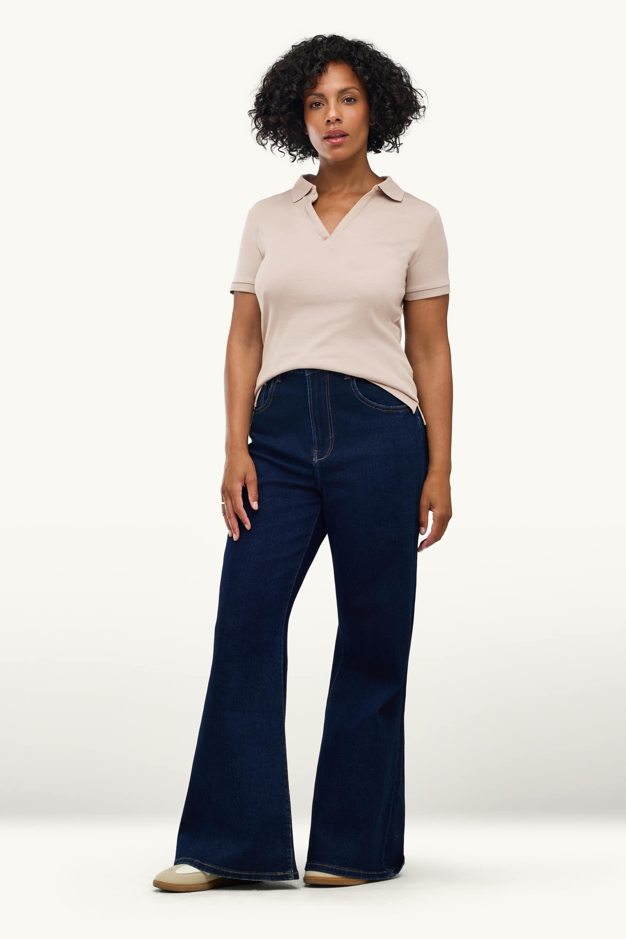 Polo shirt - regular fit beige