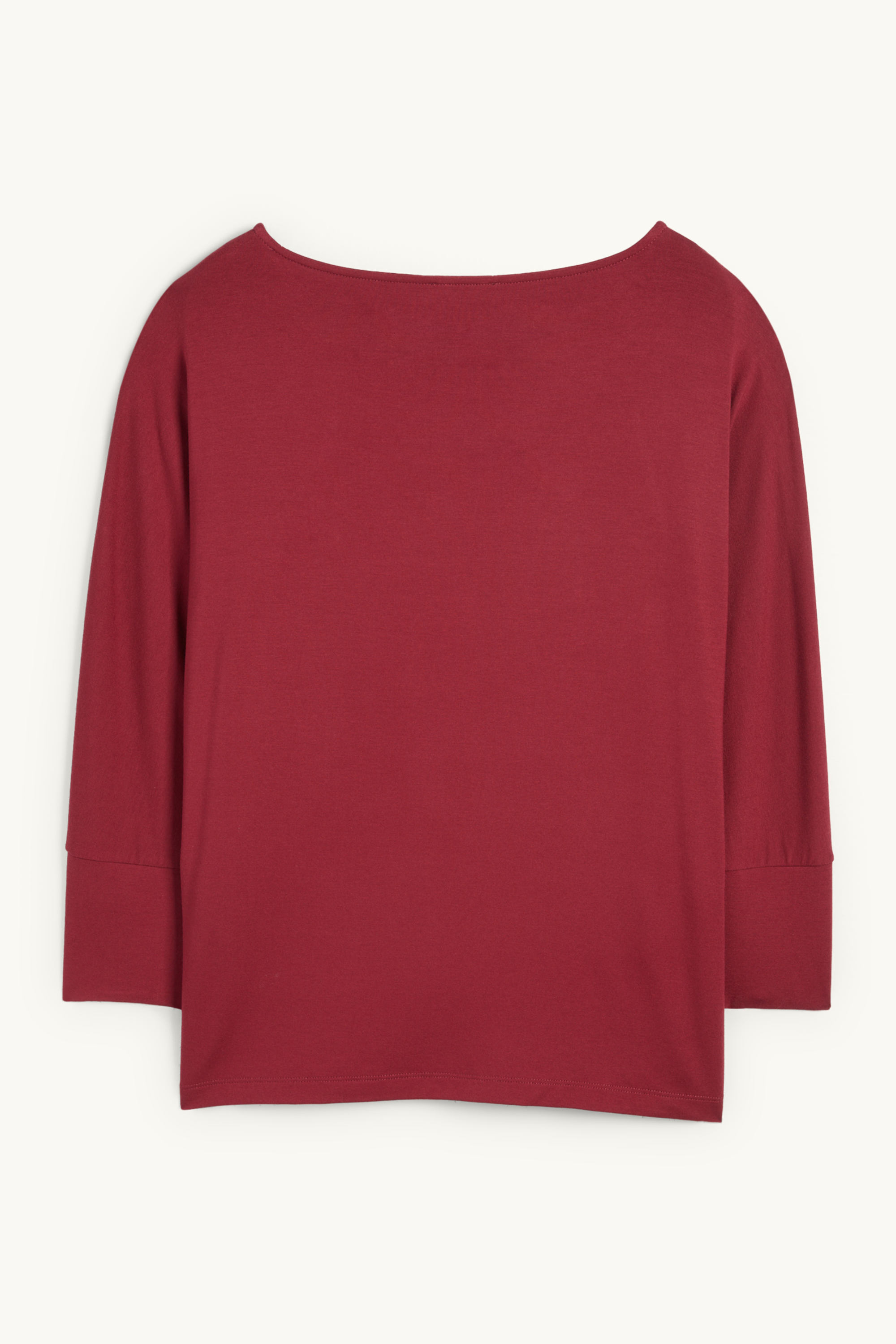Long sleeve top - regular fit dark red