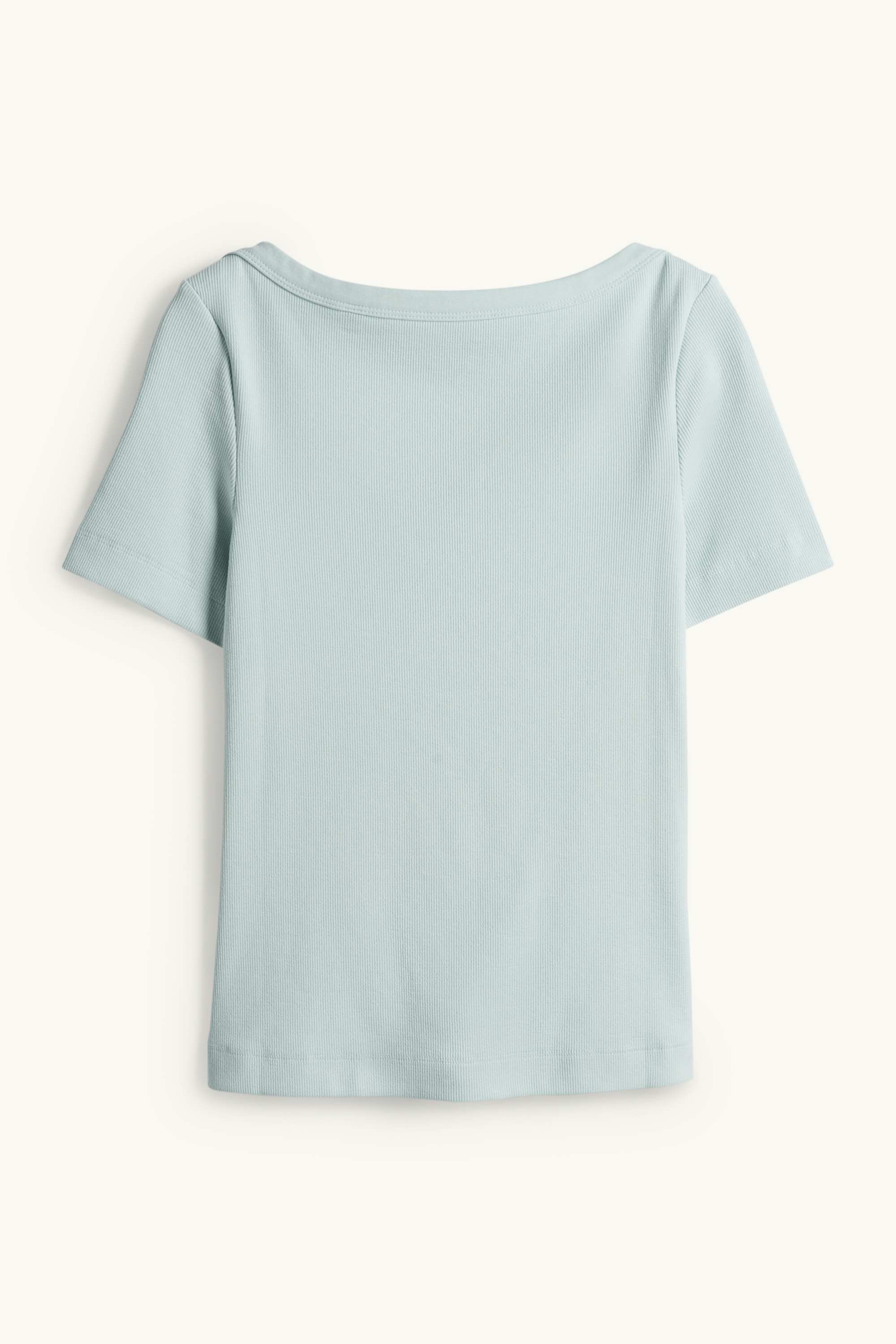 T-shirt - slim fit - ribbed mint green