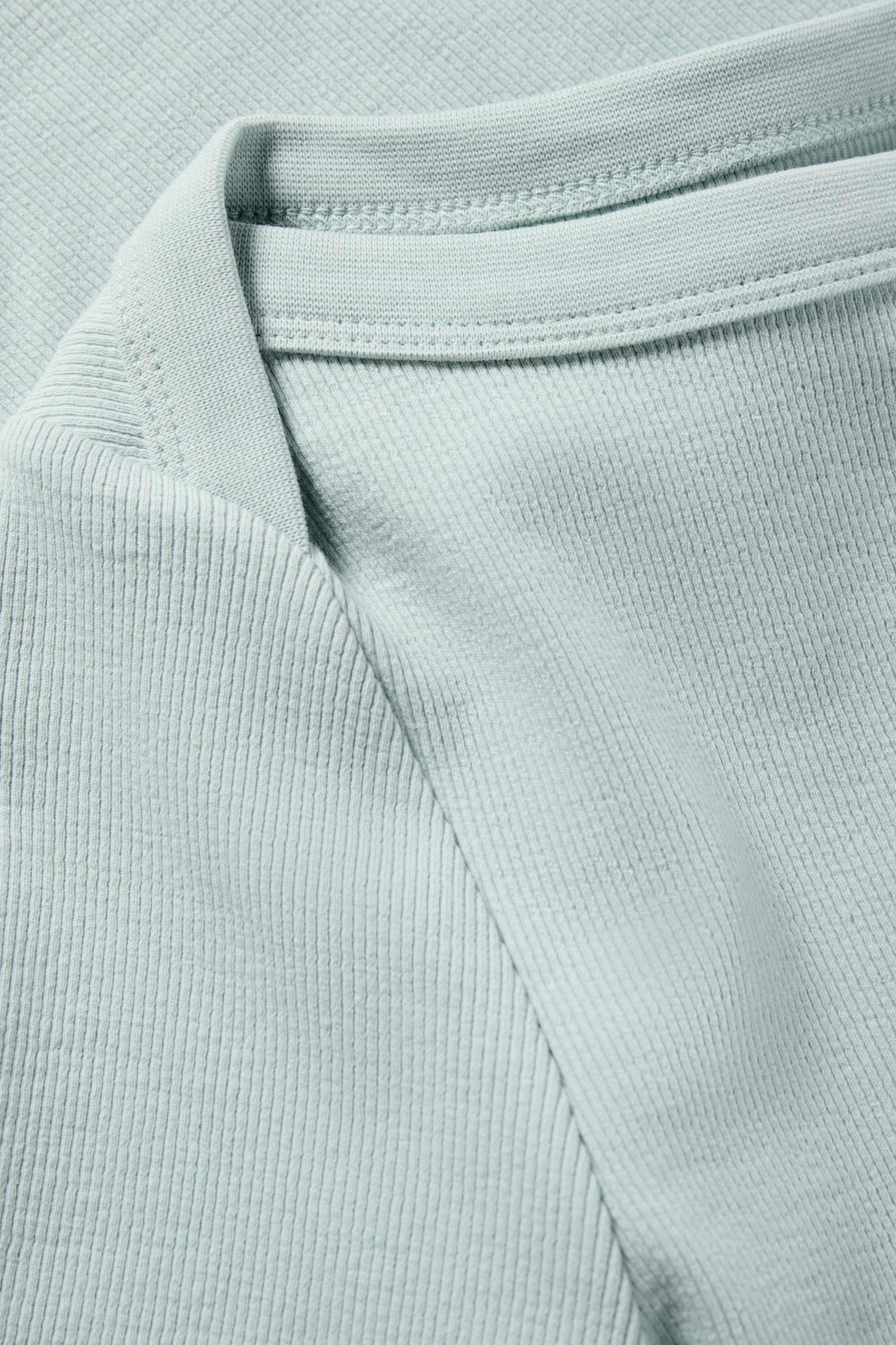 T-shirt - slim fit - ribbed mint green