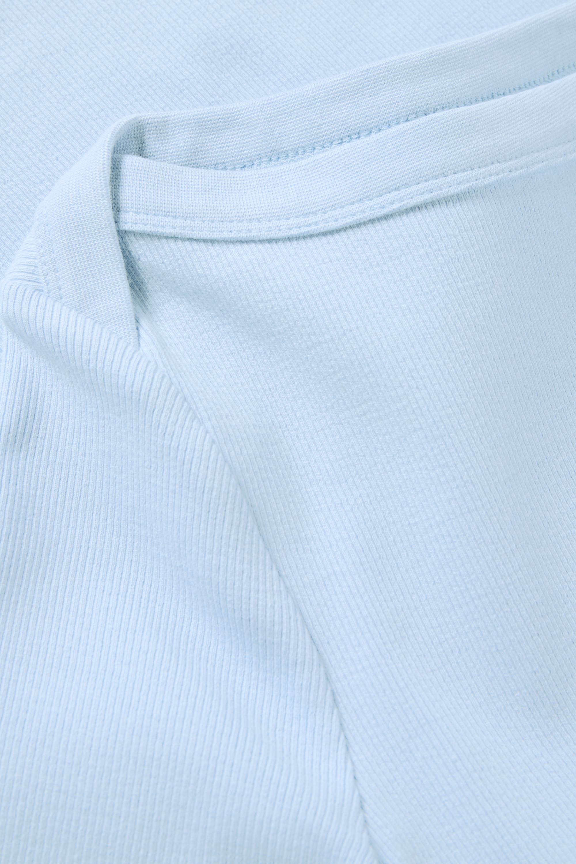 T-shirt - slim fit - ribbed light blue