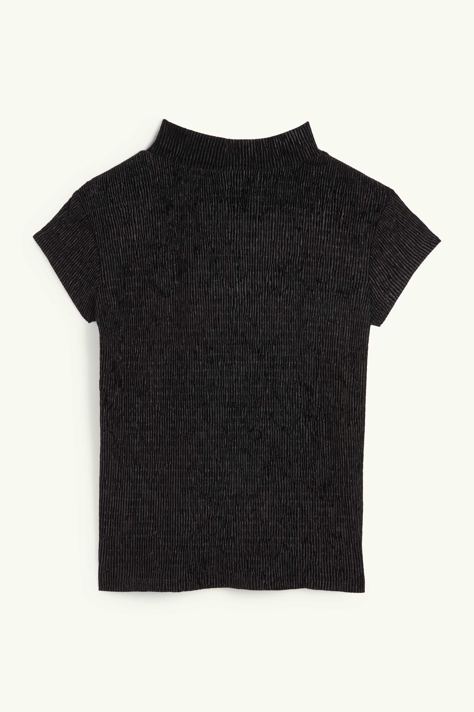 Velvet T-shirt - regular fit - textured black