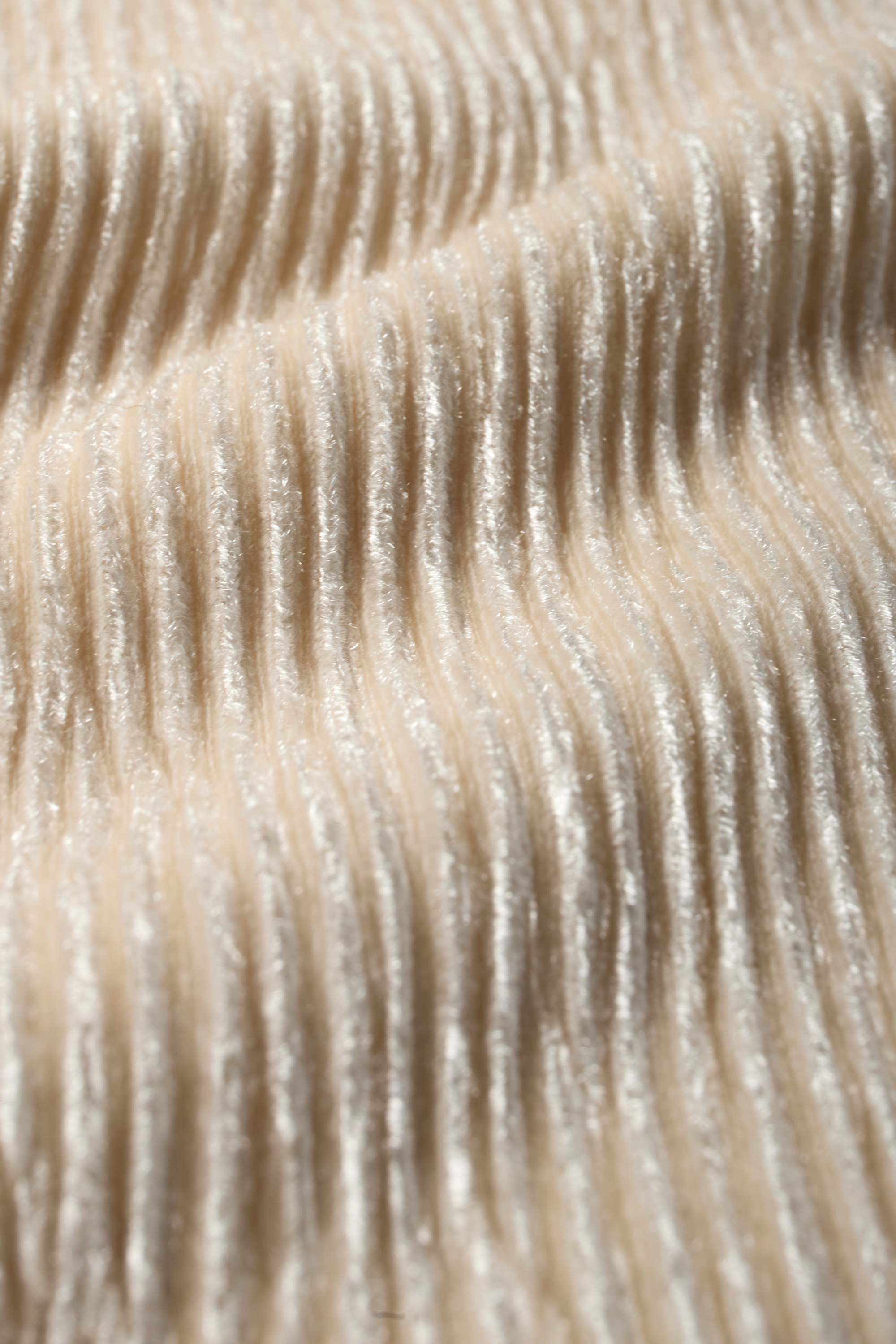 Velvet T-shirt - regular fit - textured beige