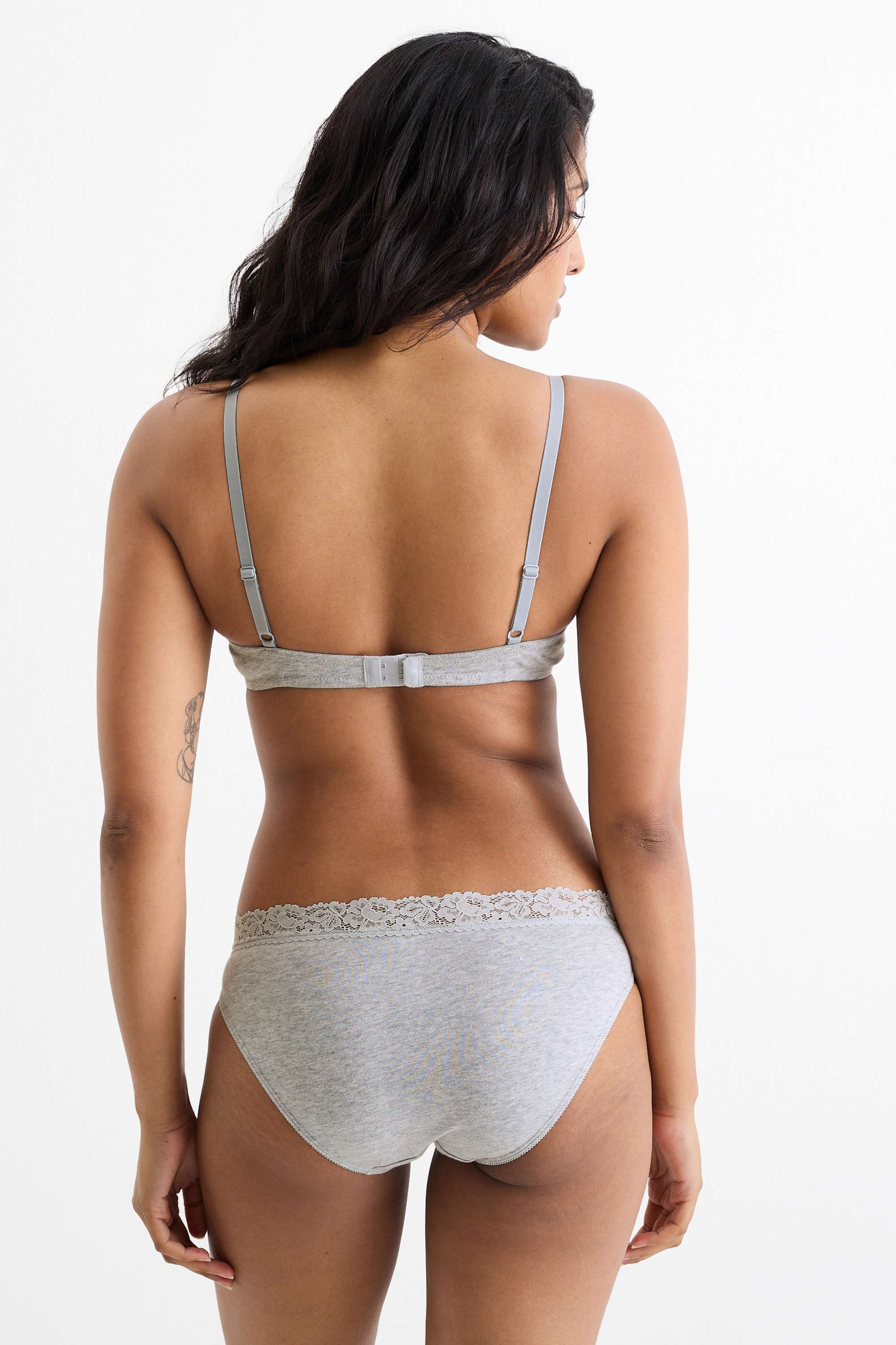 Multipack of 2 - underwire bra - DEMI - padded light gray-melange