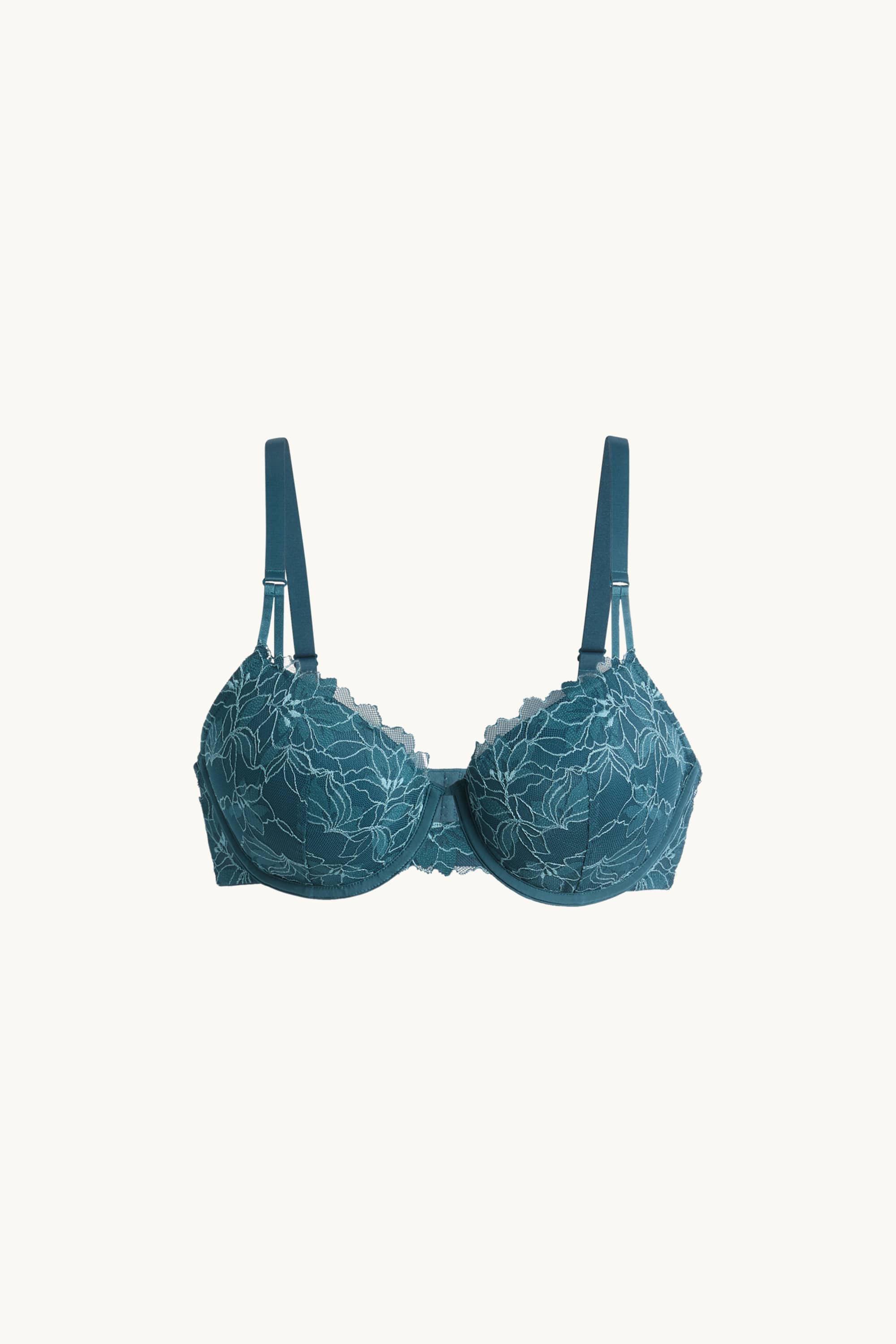 Underwire bra - DEMI - padded green