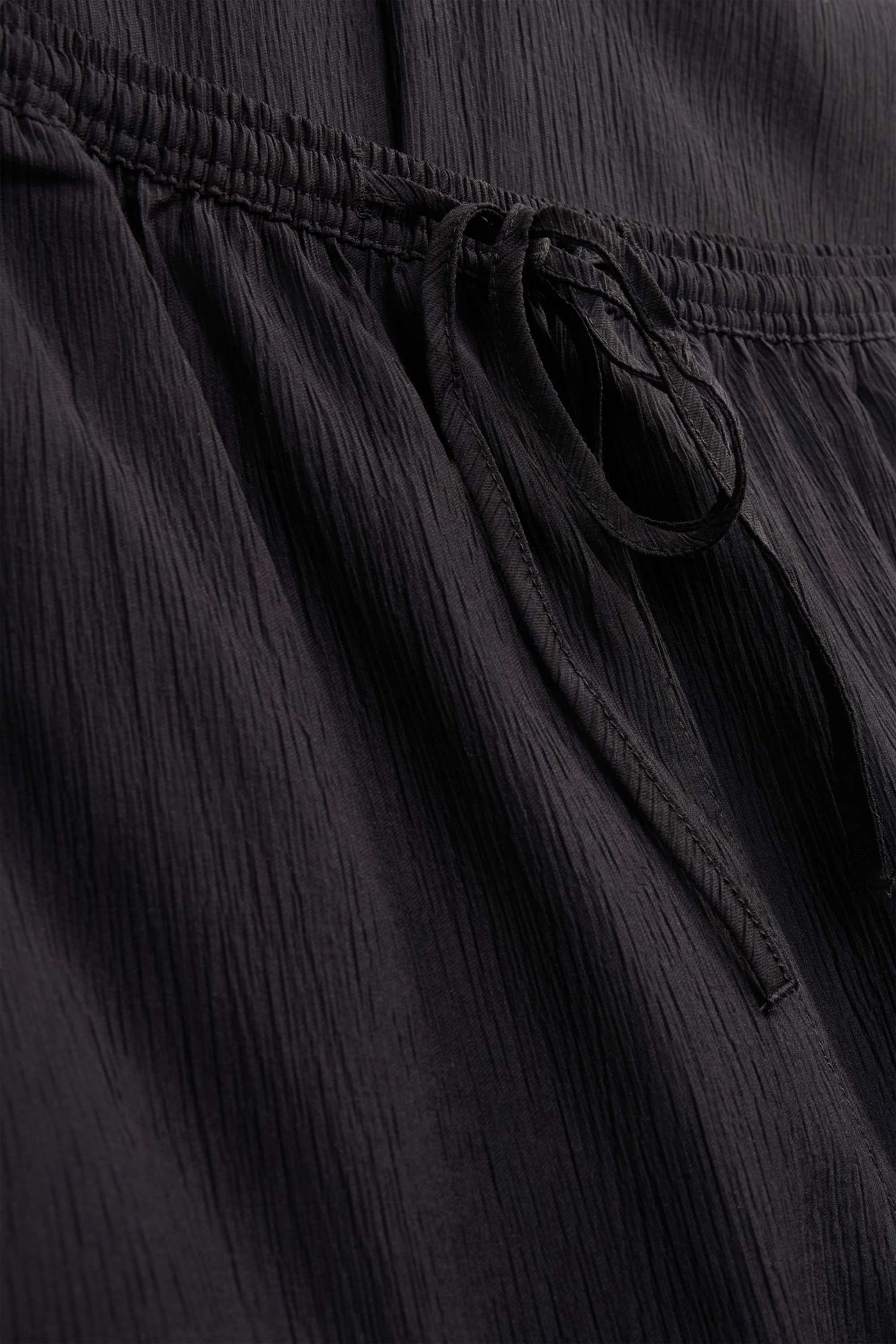 Cloth trousers - mid-rise waist - wide leg black