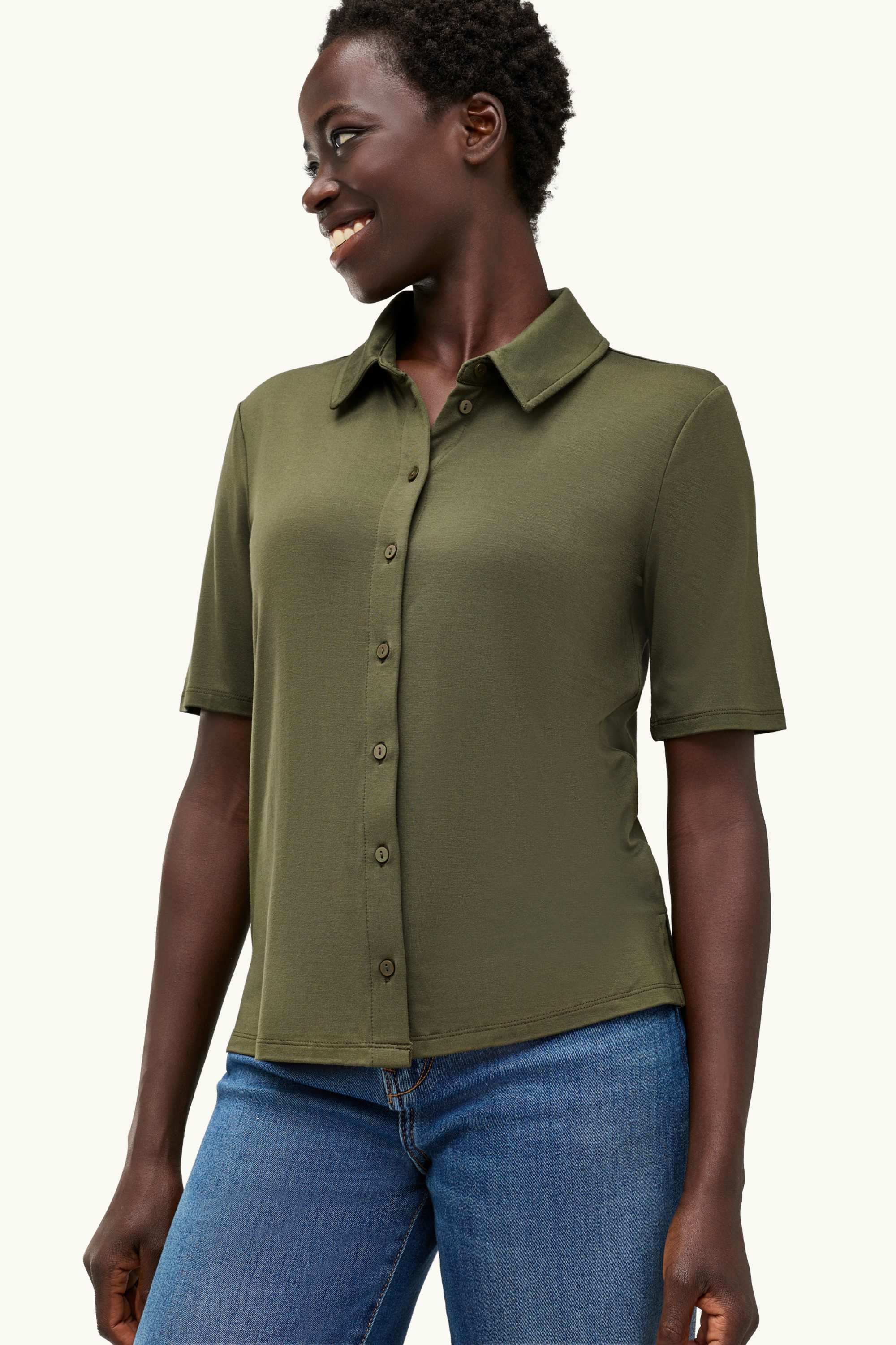 Shirt blouse khaki