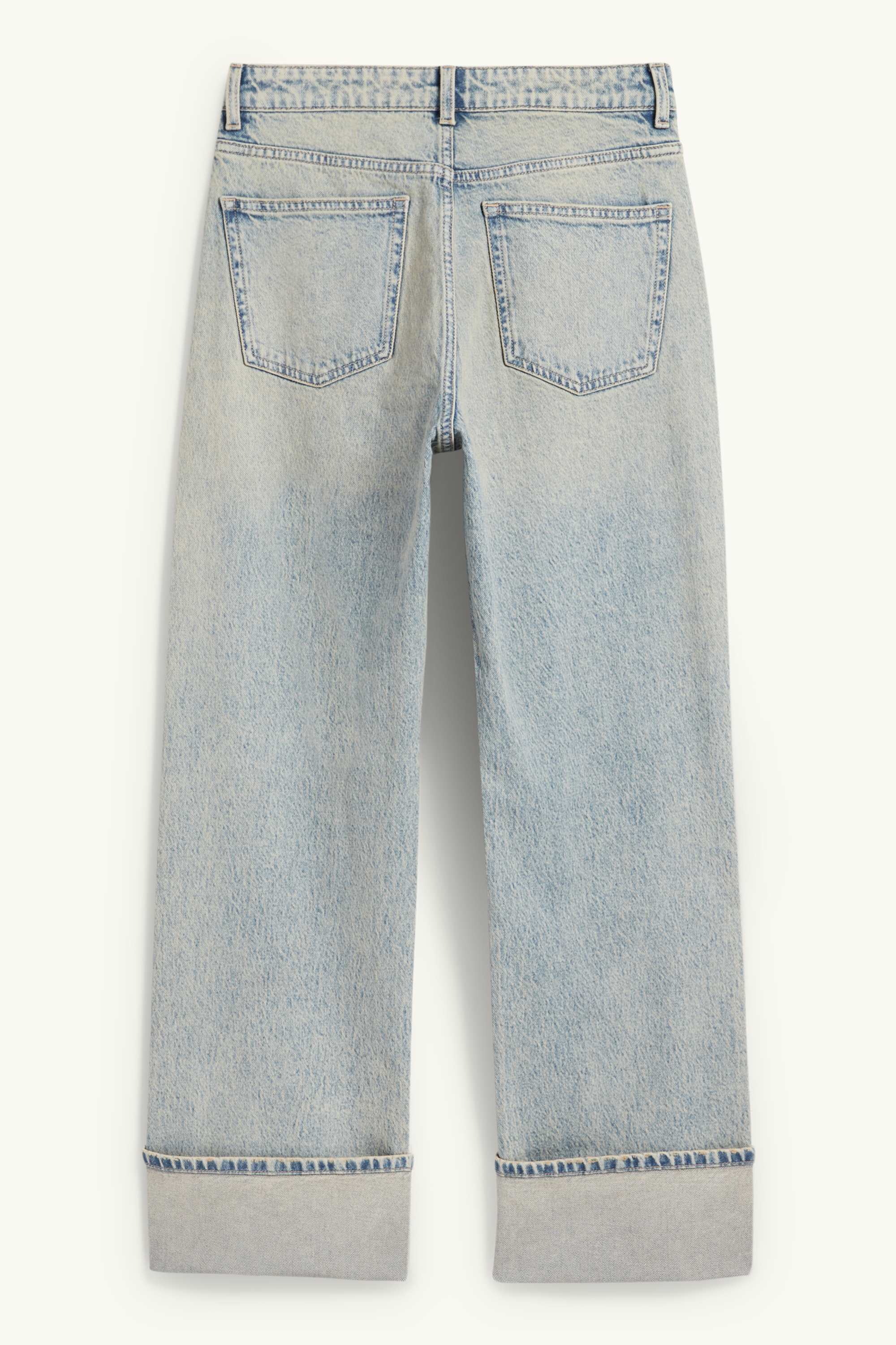 Baggy jeans - mid-rise waist denim-light blue
