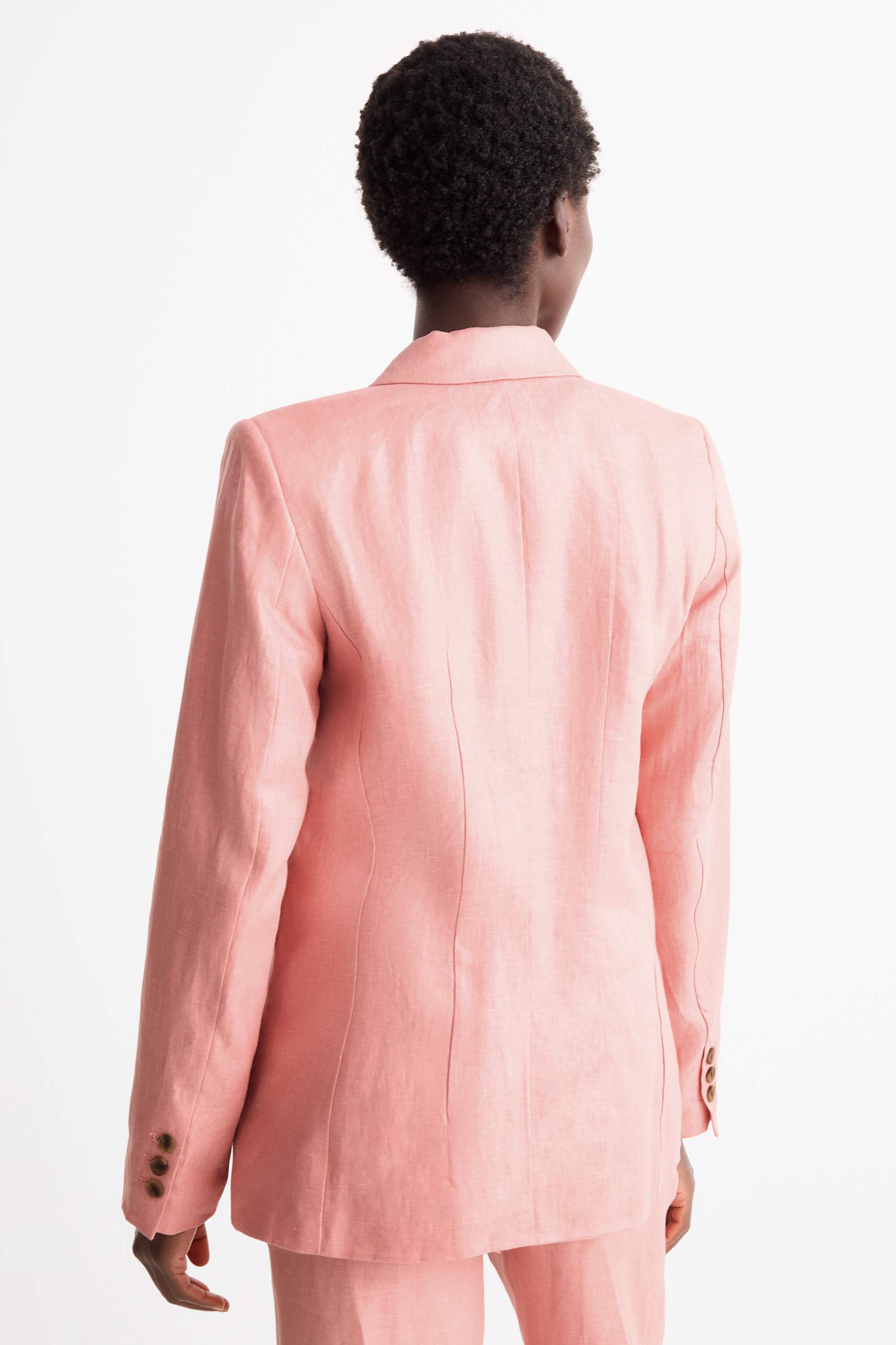 Linen business blazer - regular fit rose