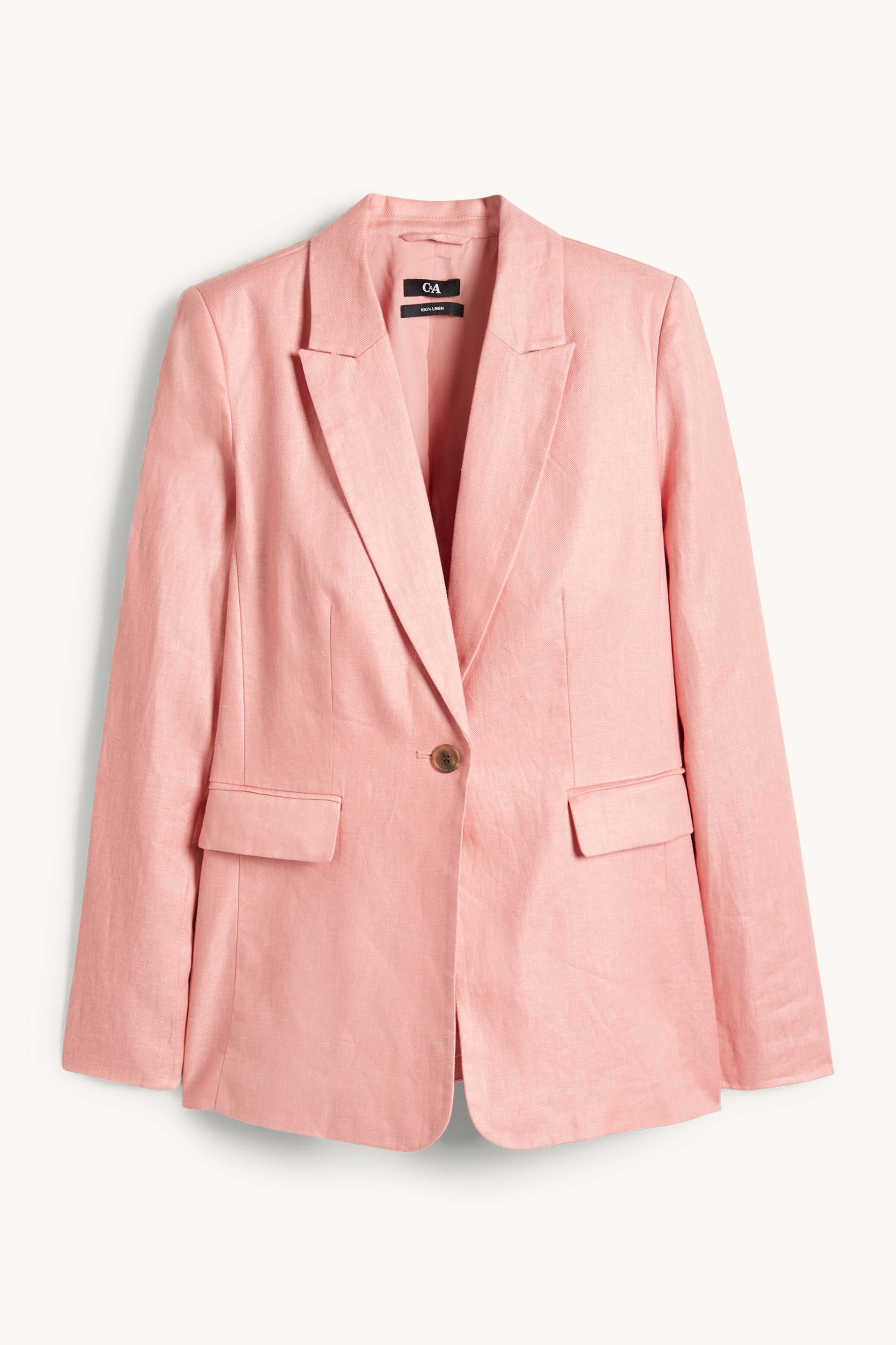 Linen business blazer - regular fit rose