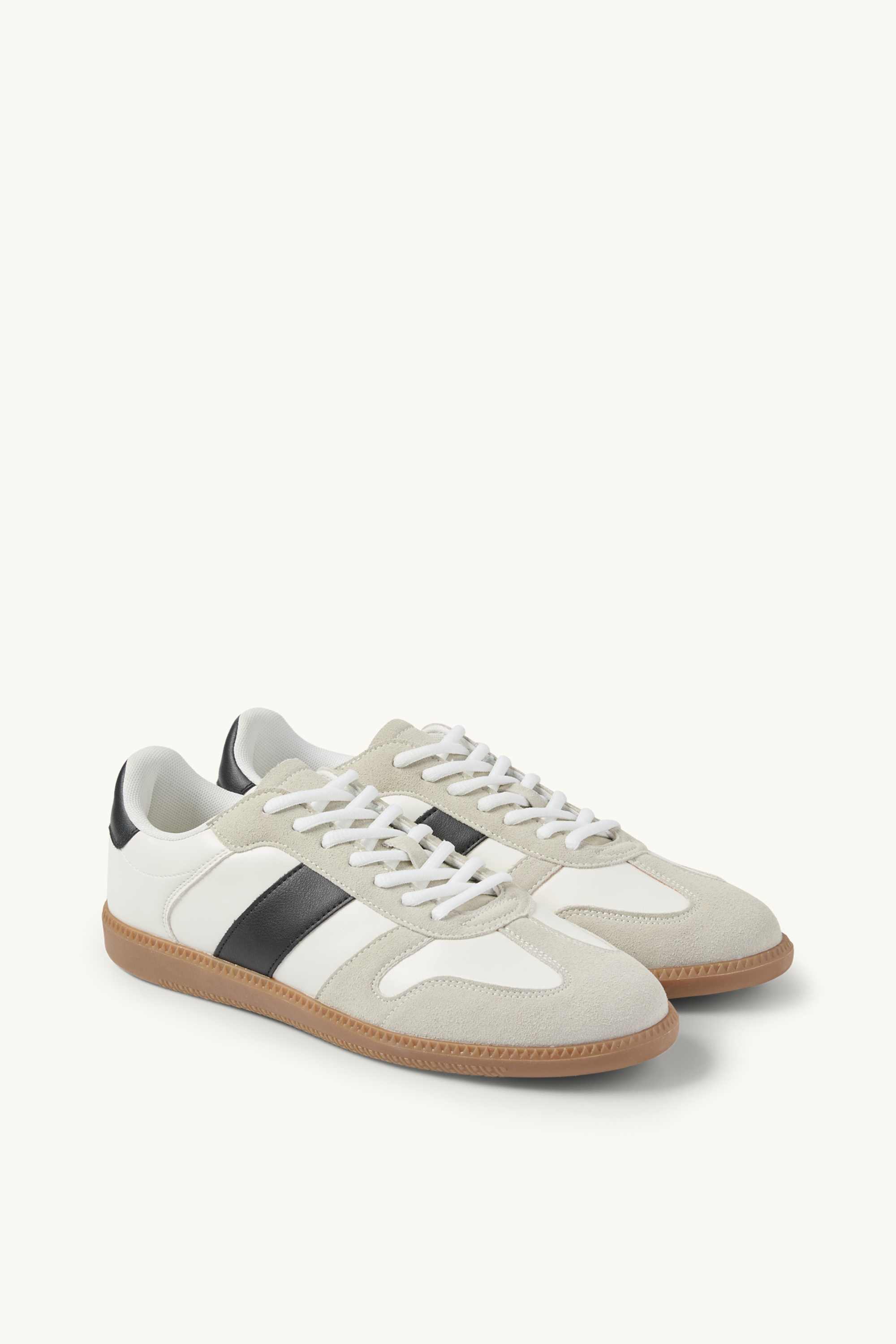 Trainers - faux leather cremewhite